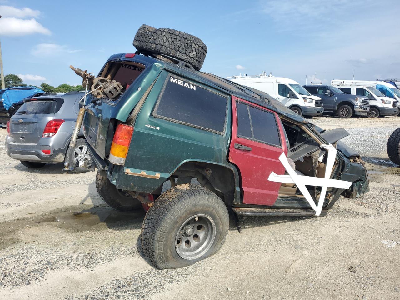2000 Jeep Cherokee Sport Green vin: 1J4FF48S0YL114557