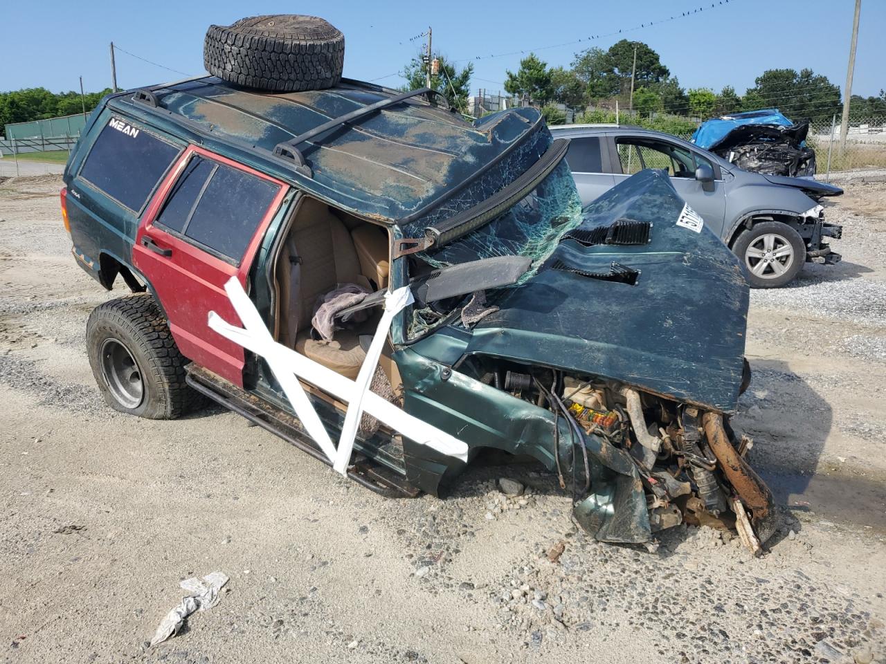 2000 Jeep Cherokee Sport Green vin: 1J4FF48S0YL114557