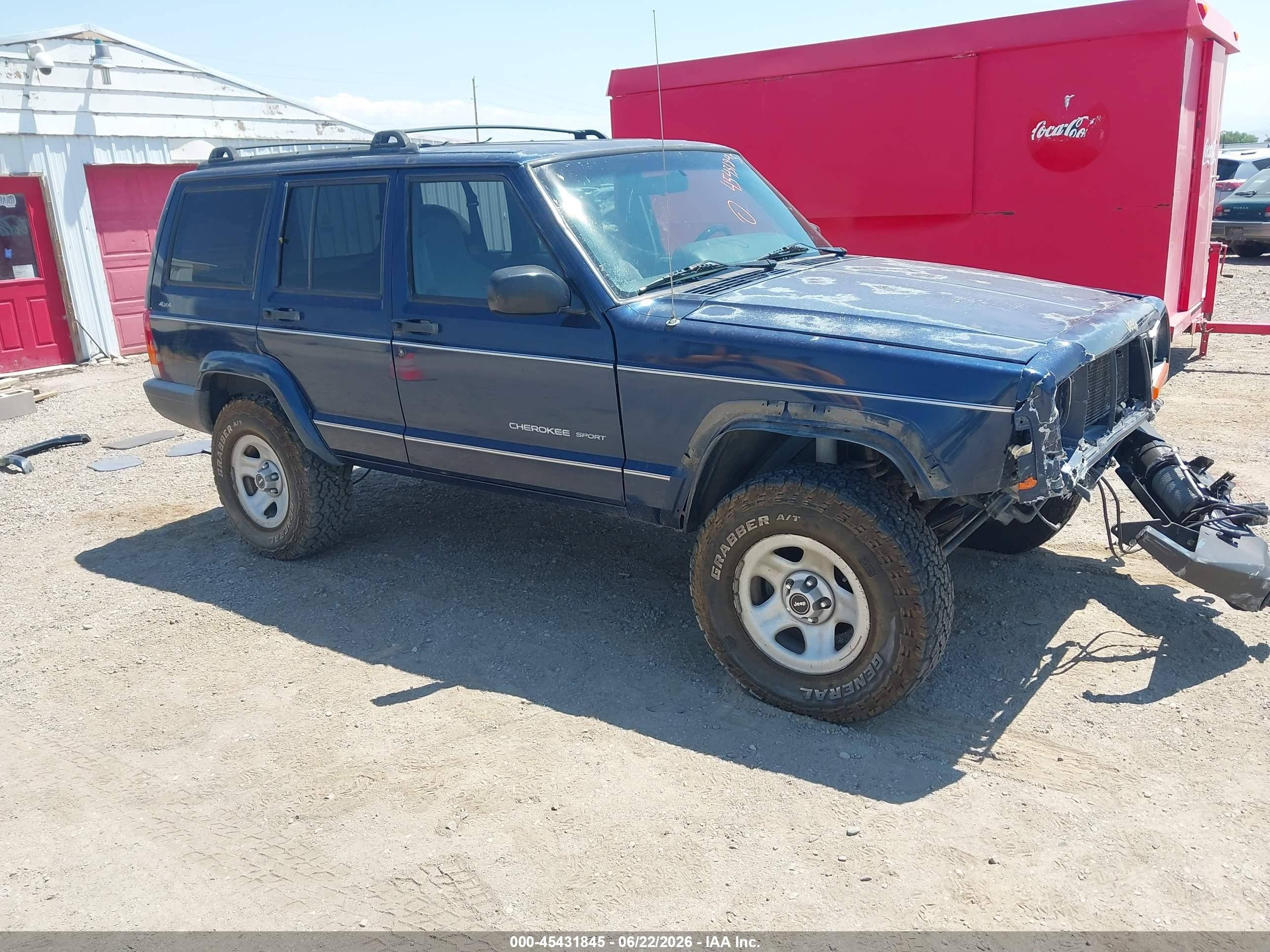 2000 Jeep Cherokee Sport Navy vin: 1J4FF48S0YL117880