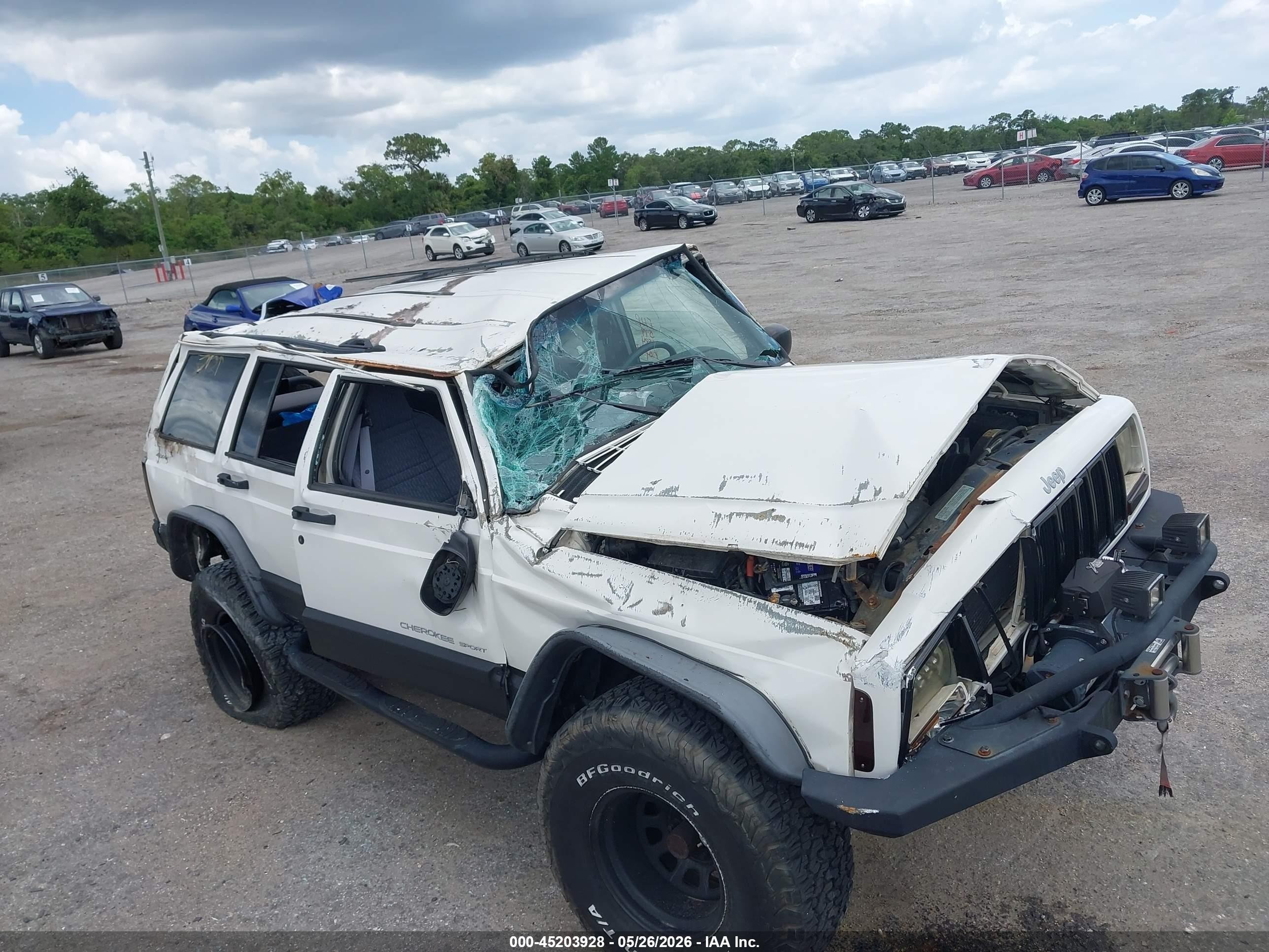 2000 Jeep Cherokee Sport White vin: 1J4FF48S0YL142584