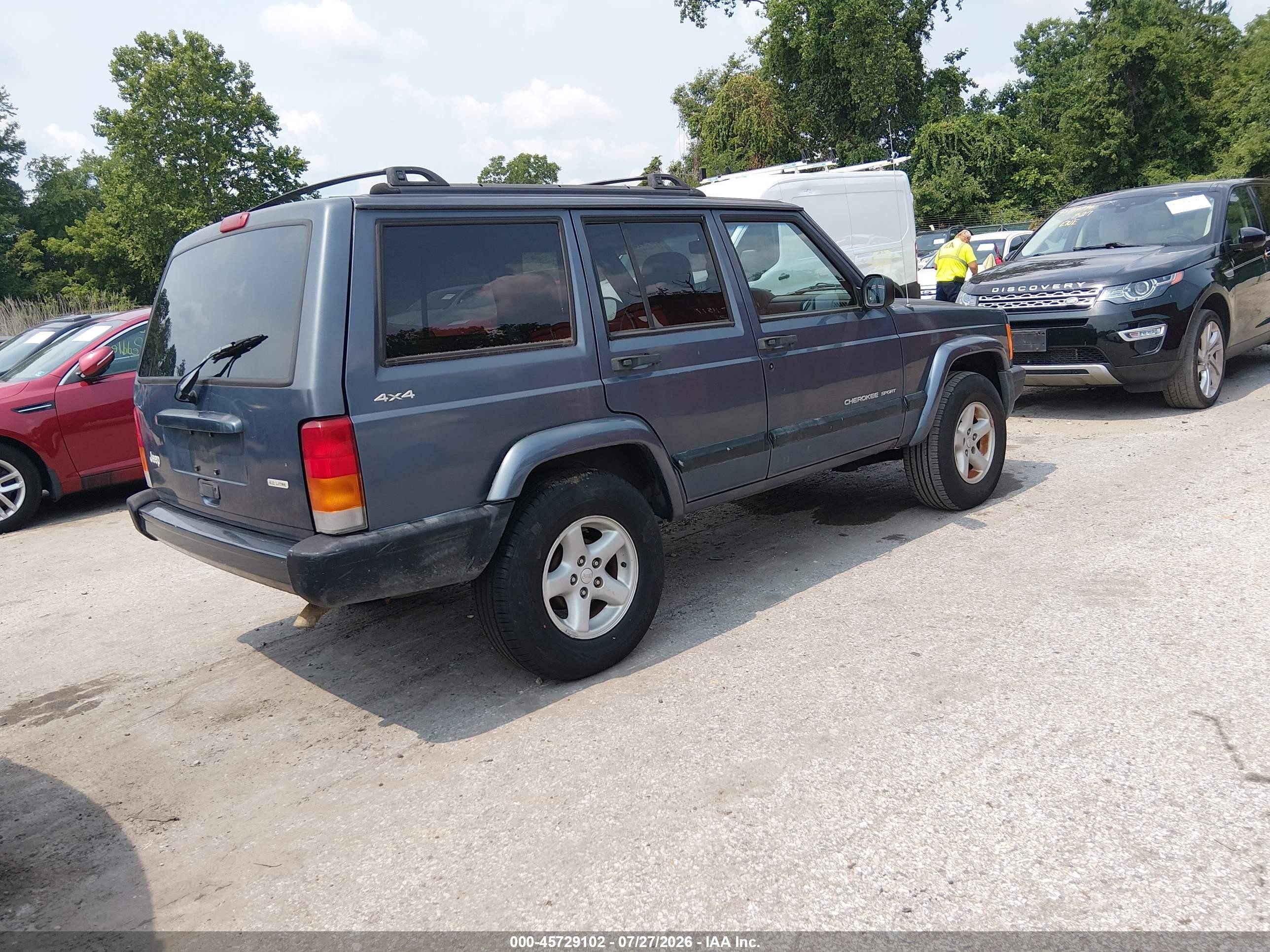 2001 Jeep Cherokee Sport Gray vin: 1J4FF48S21L579380