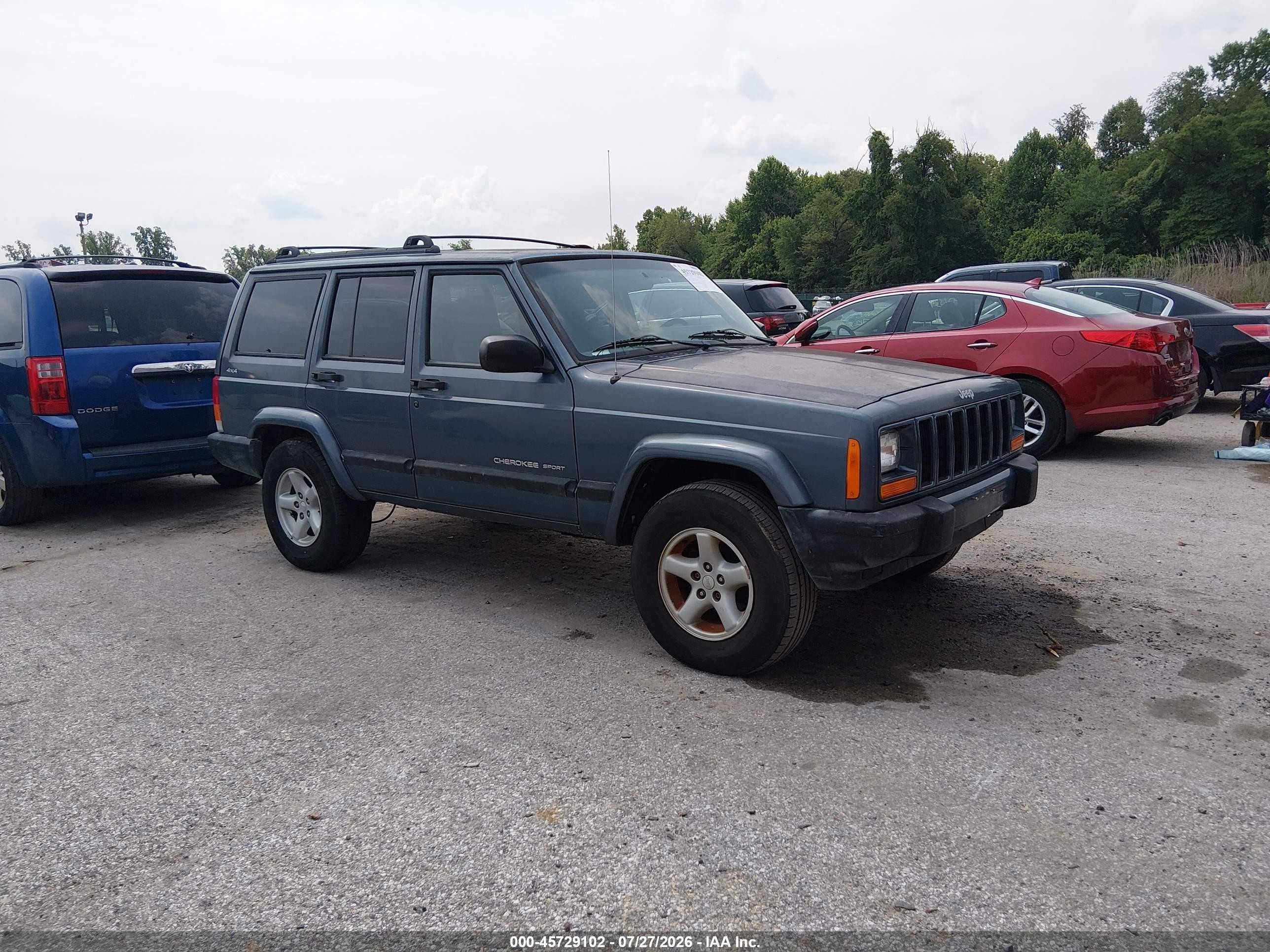 2001 Jeep Cherokee Sport Gray vin: 1J4FF48S21L579380
