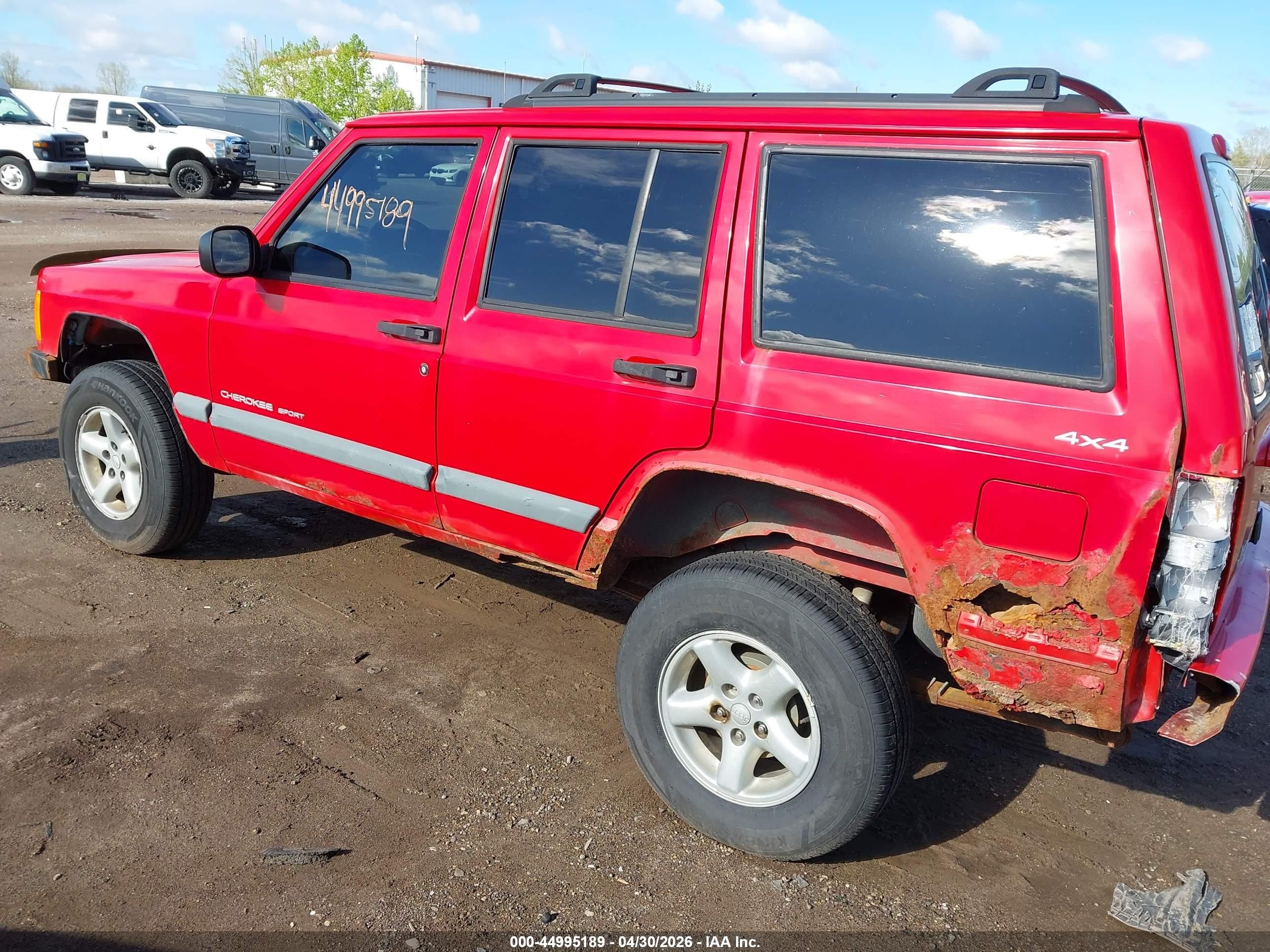 2000 Jeep Cherokee Sport Red vin: 1J4FF48S2YL112843