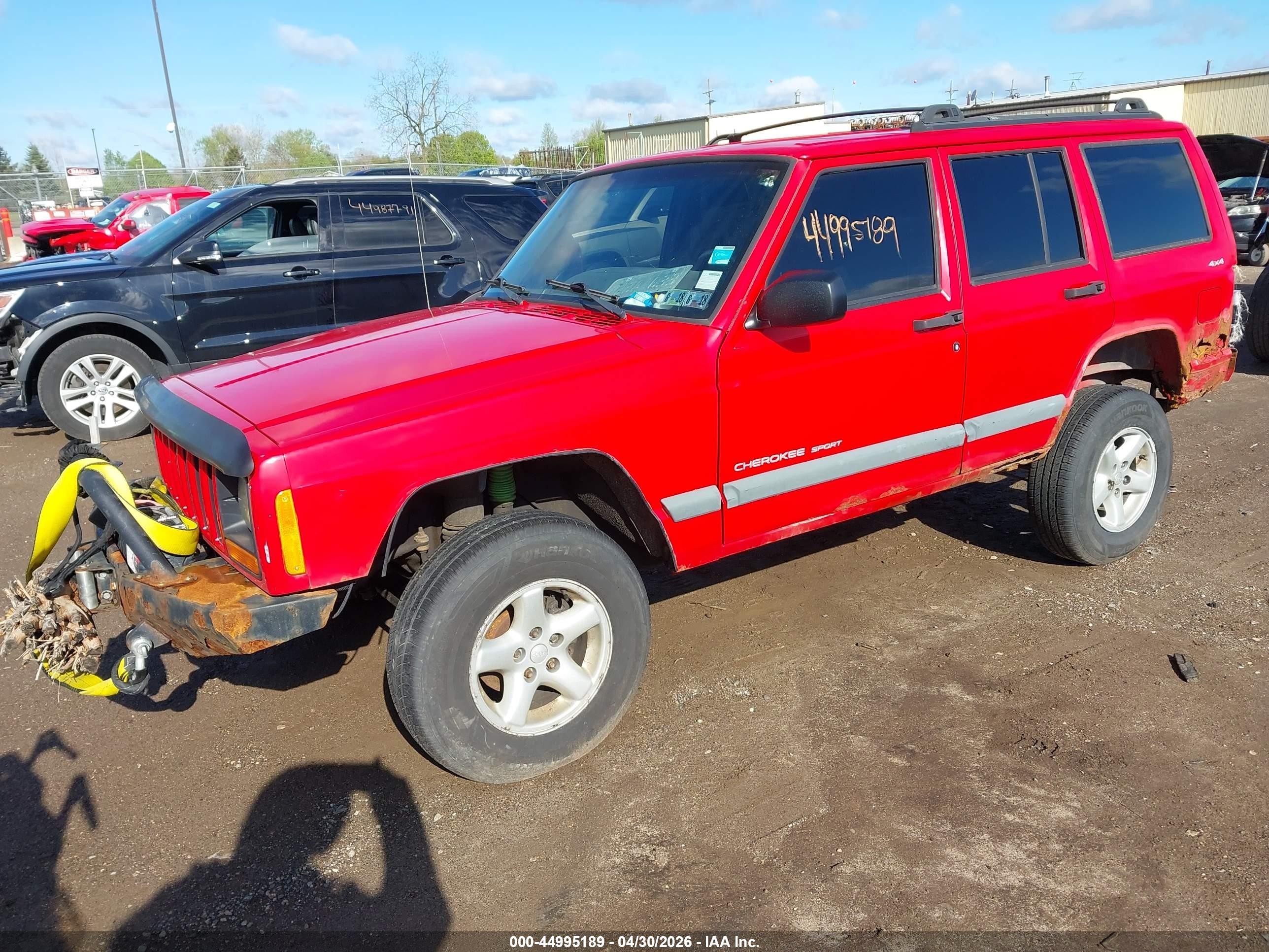 2000 Jeep Cherokee Sport Red vin: 1J4FF48S2YL112843