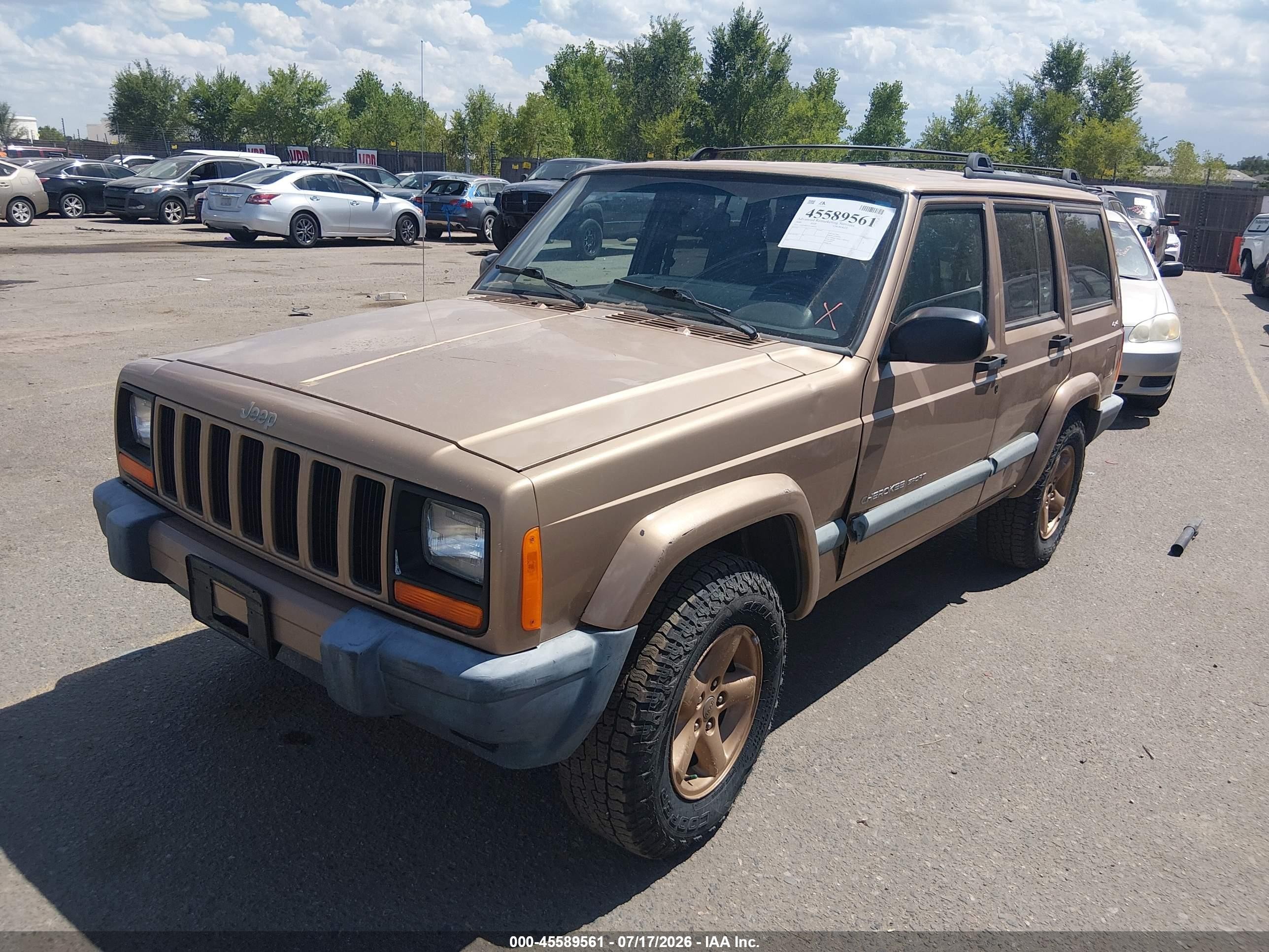 2000 Jeep Cherokee Sport Gold vin: 1J4FF48S2YL160410