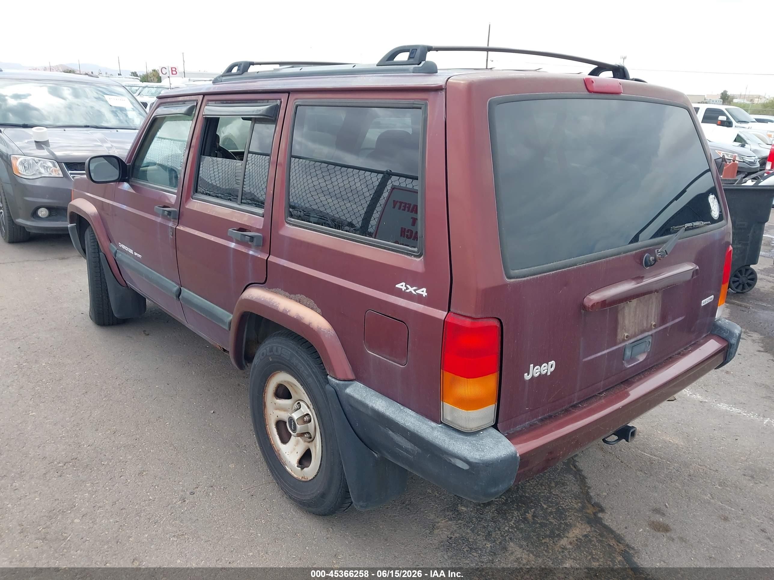 2001 Jeep Cherokee Sport Maroon vin: 1J4FF48S31L504526