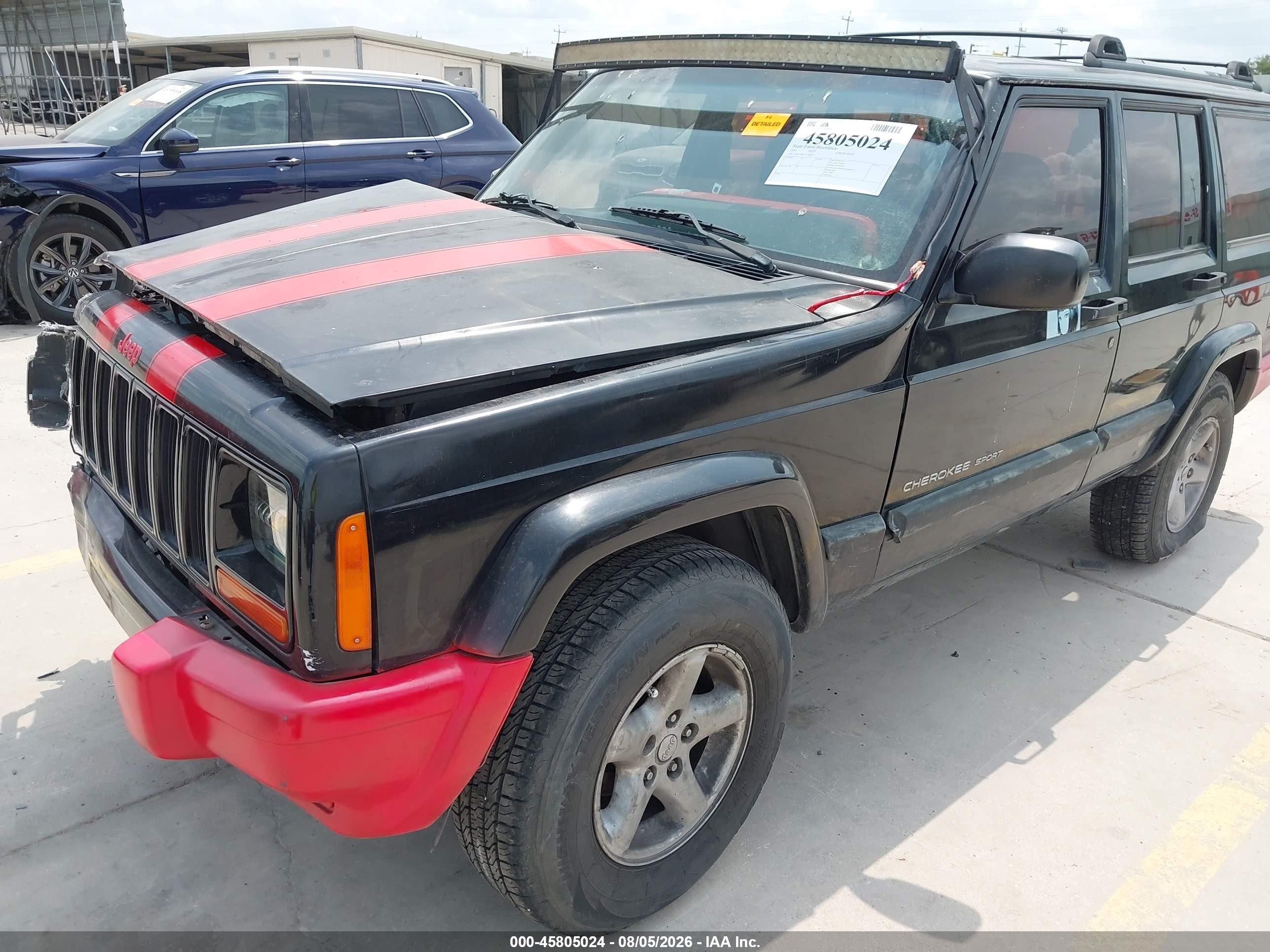2001 Jeep Cherokee Sport Черный vin: 1J4FF48S51L588137