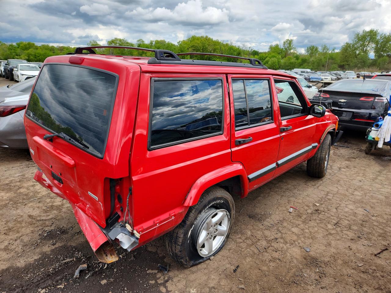 2000 Jeep Cherokee Sport Red vin: 1J4FF48S5YL118099