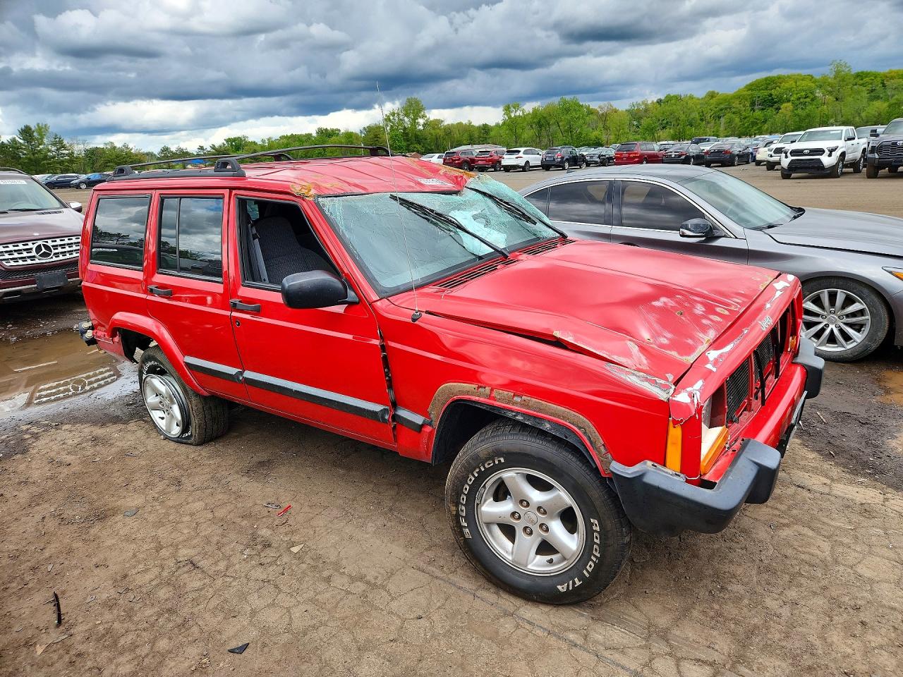 2000 Jeep Cherokee Sport Red vin: 1J4FF48S5YL118099