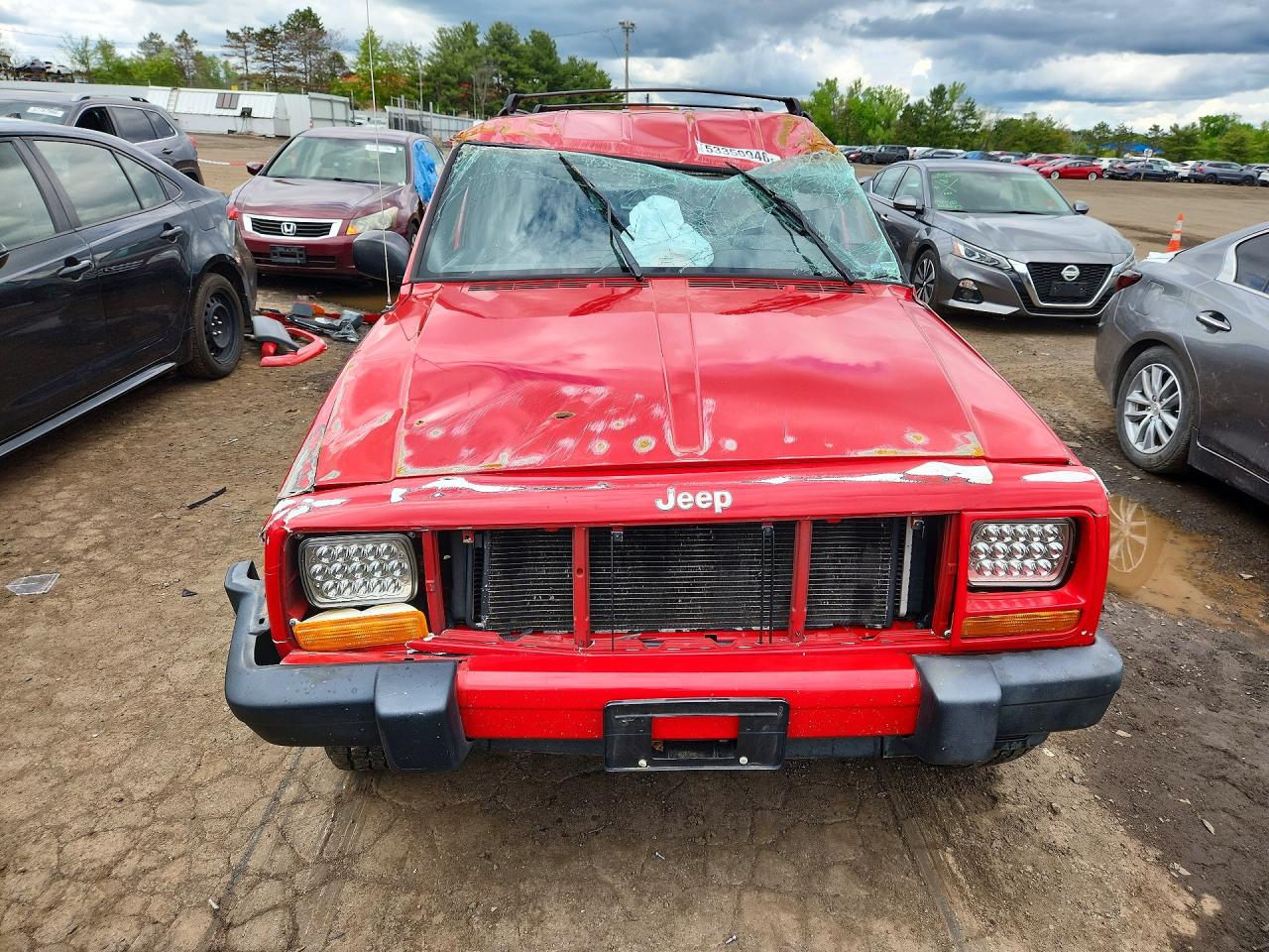 2000 Jeep Cherokee Sport Red vin: 1J4FF48S5YL118099