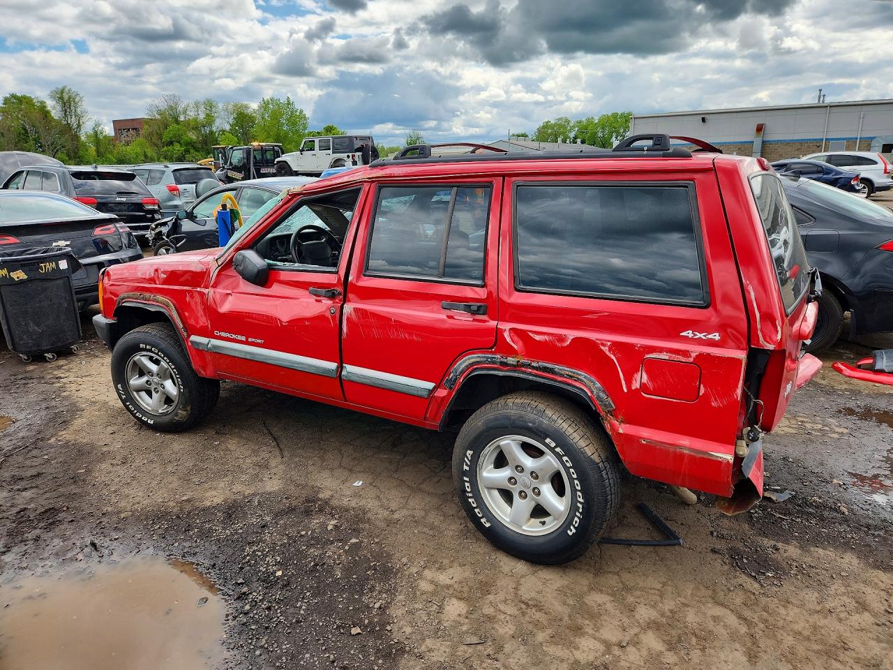 2000 Jeep Cherokee Sport Red vin: 1J4FF48S5YL118099