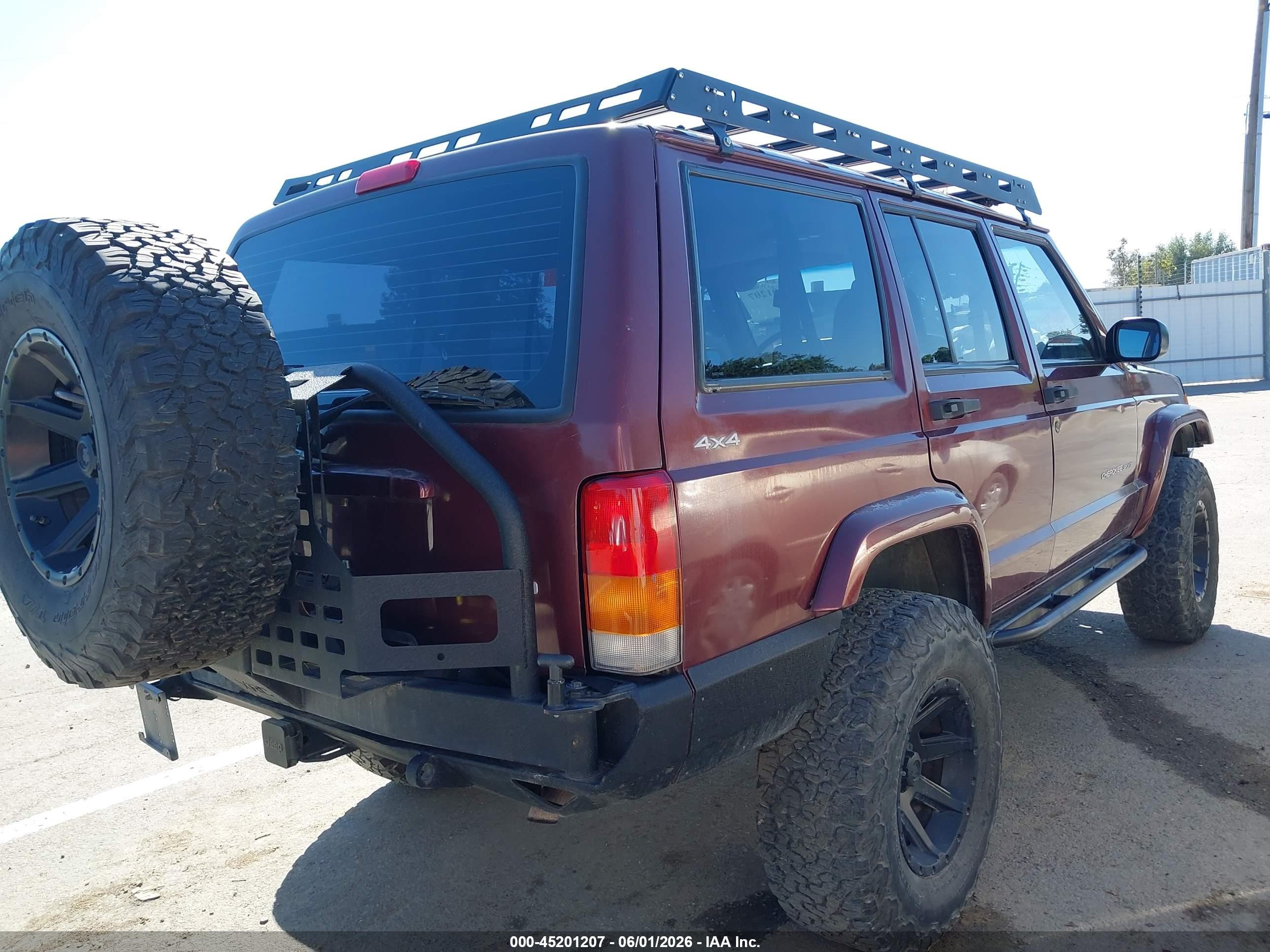 2001 Jeep Cherokee Sport Burgundy vin: 1J4FF48S61L577485