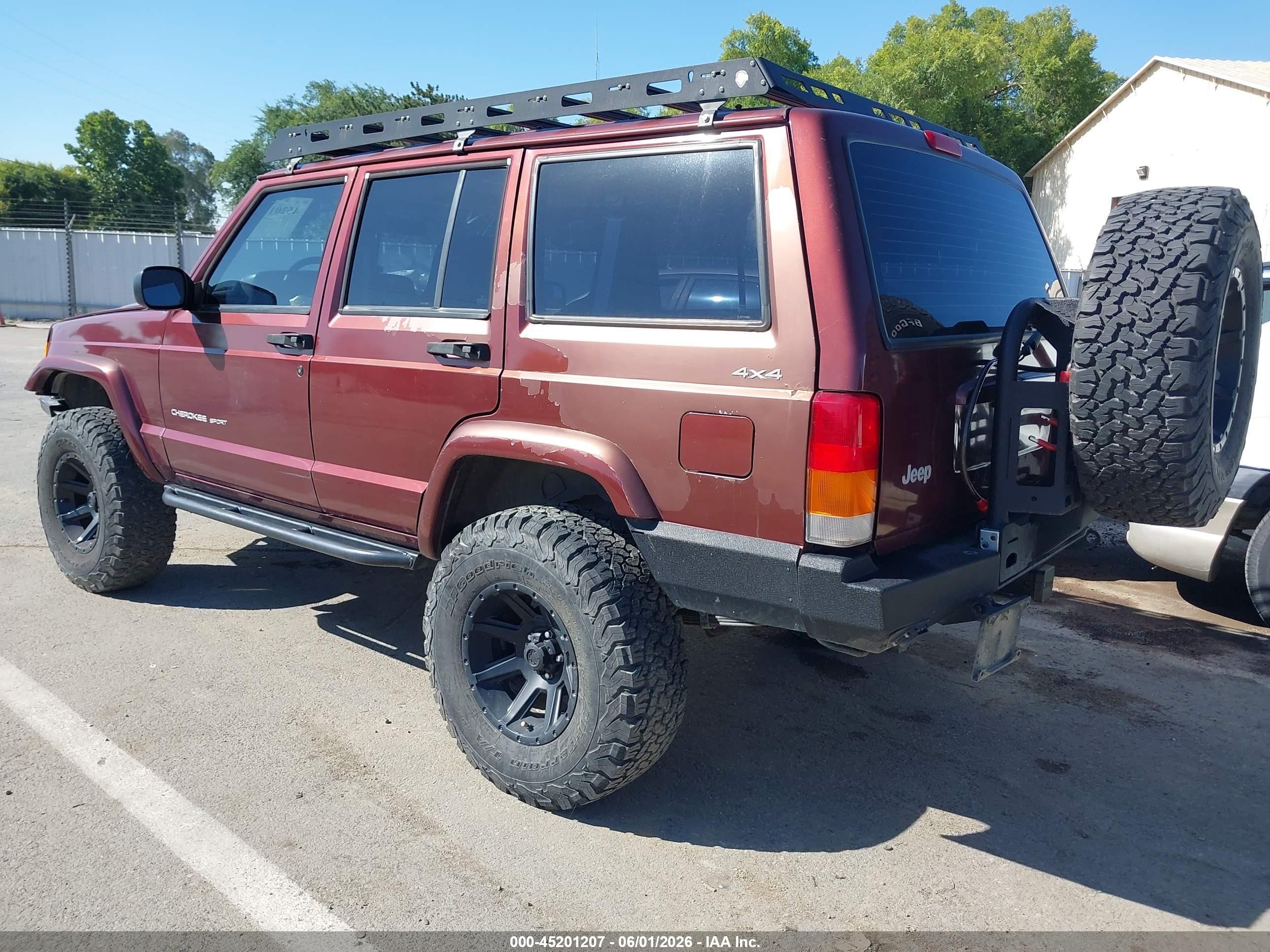 2001 Jeep Cherokee Sport Burgundy vin: 1J4FF48S61L577485