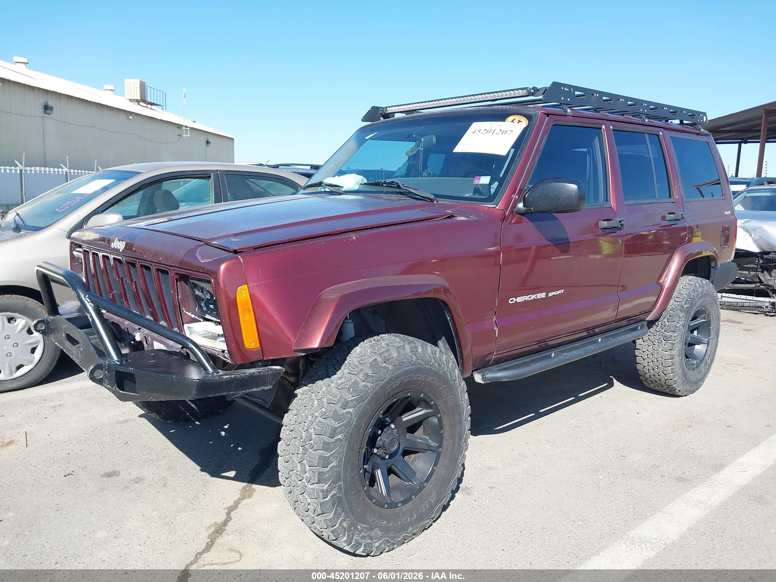 2001 Jeep Cherokee Sport Burgundy vin: 1J4FF48S61L577485