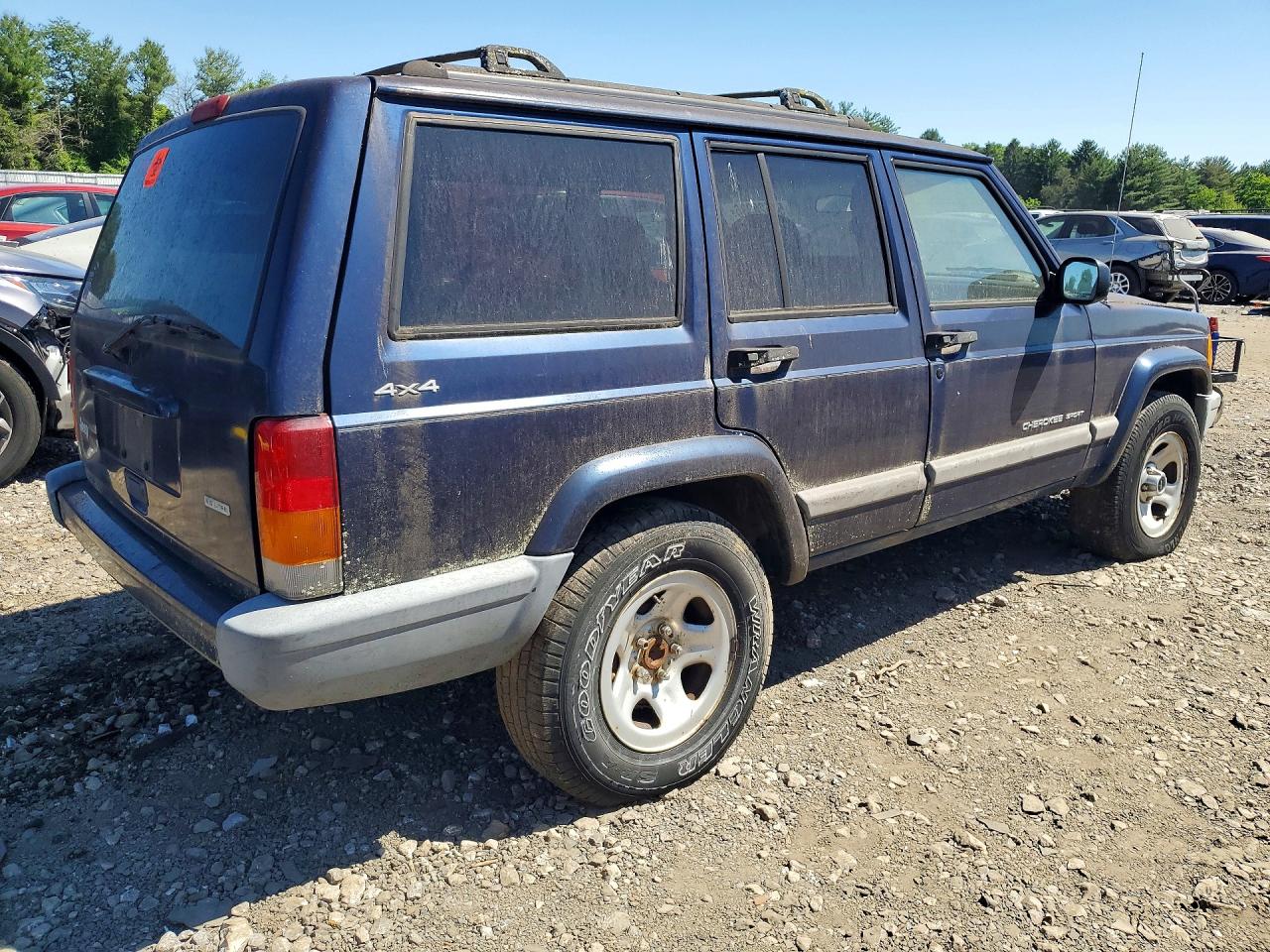 2001 Jeep Cherokee Sport Синий vin: 1J4FF48S61L613546