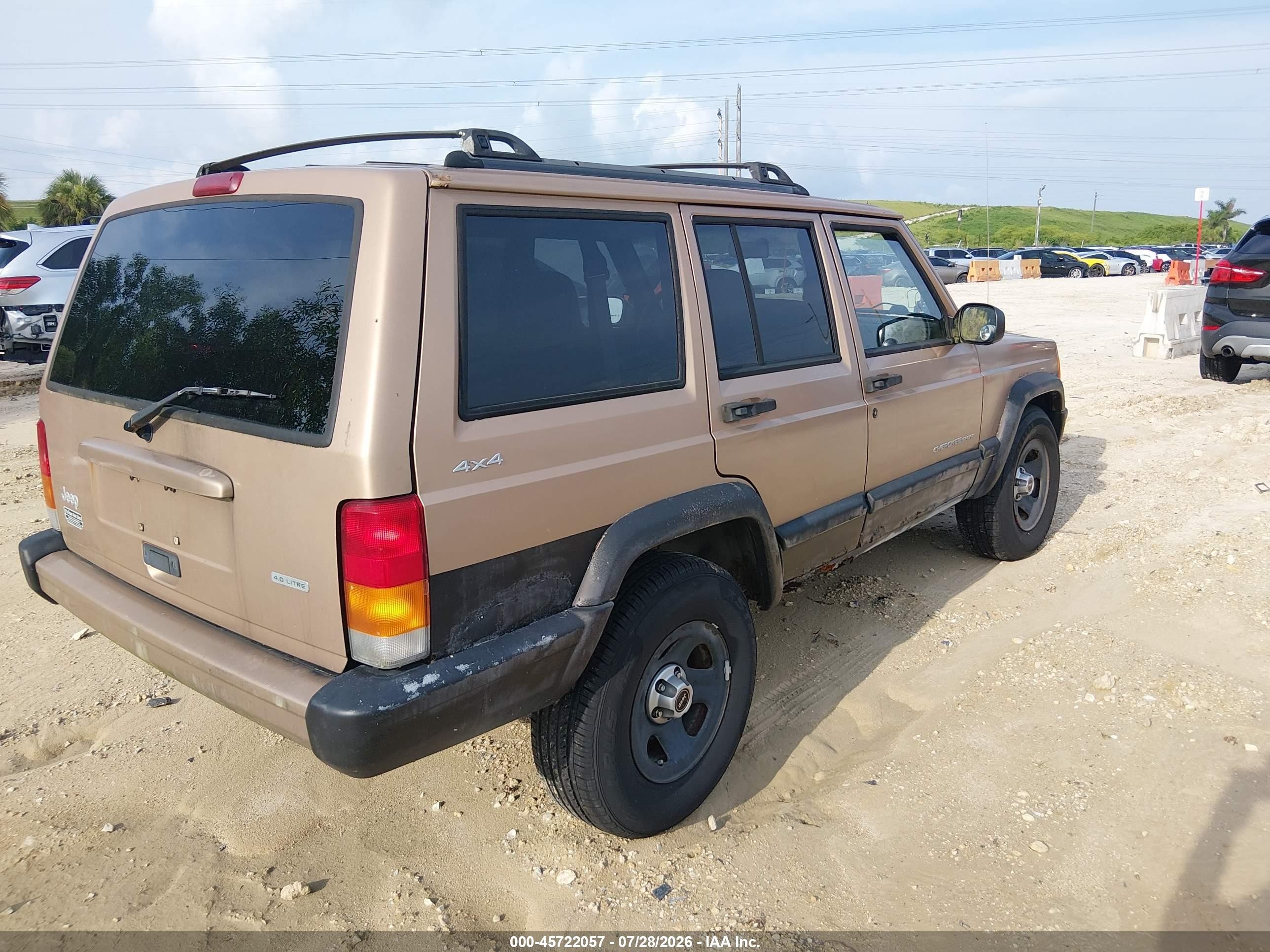 2000 Jeep Cherokee Sport Champagne vin: 1J4FF48S6YL140452