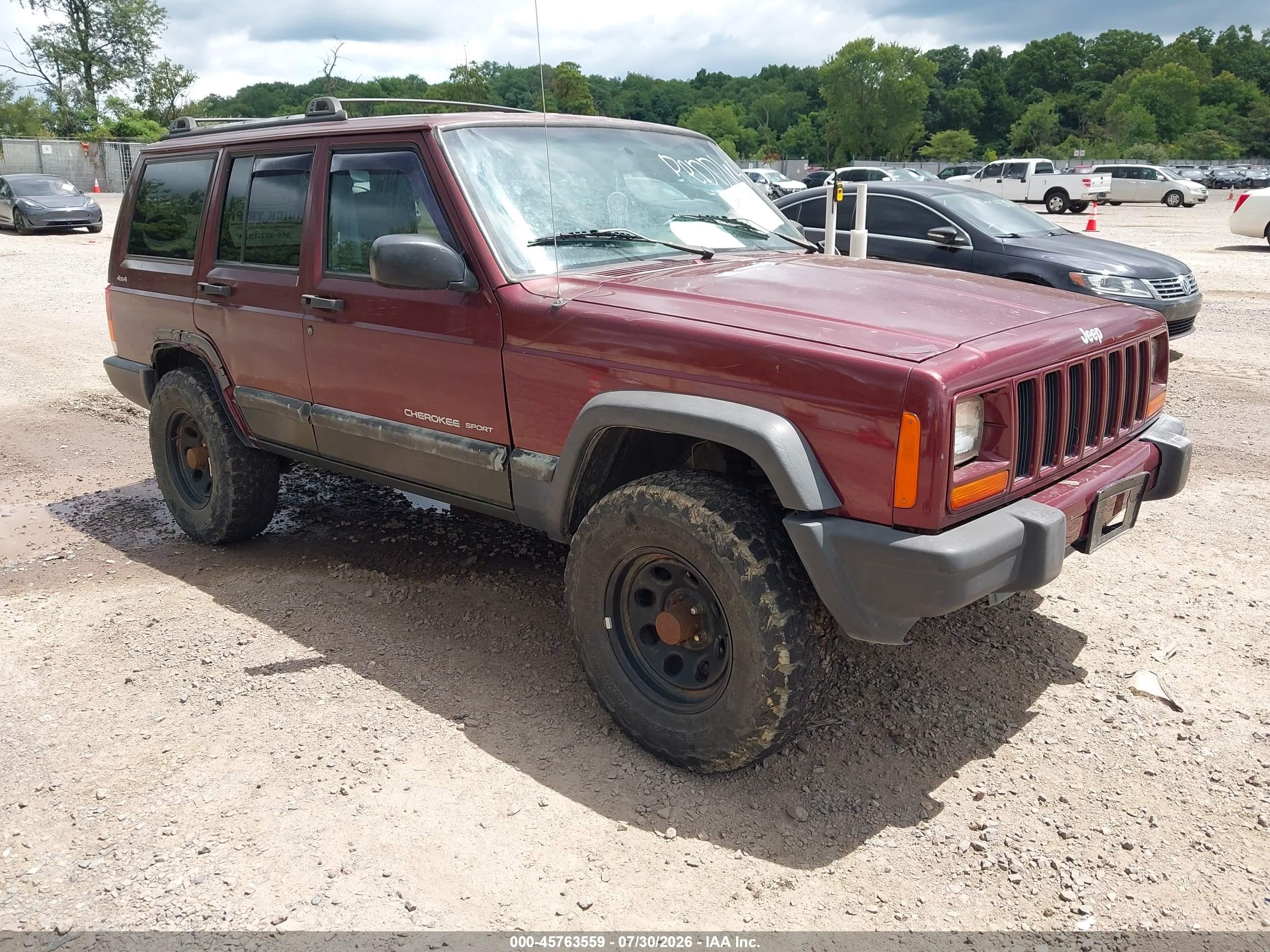 2001 Jeep Cherokee Sport Maroon vin: 1J4FF48S71L557083