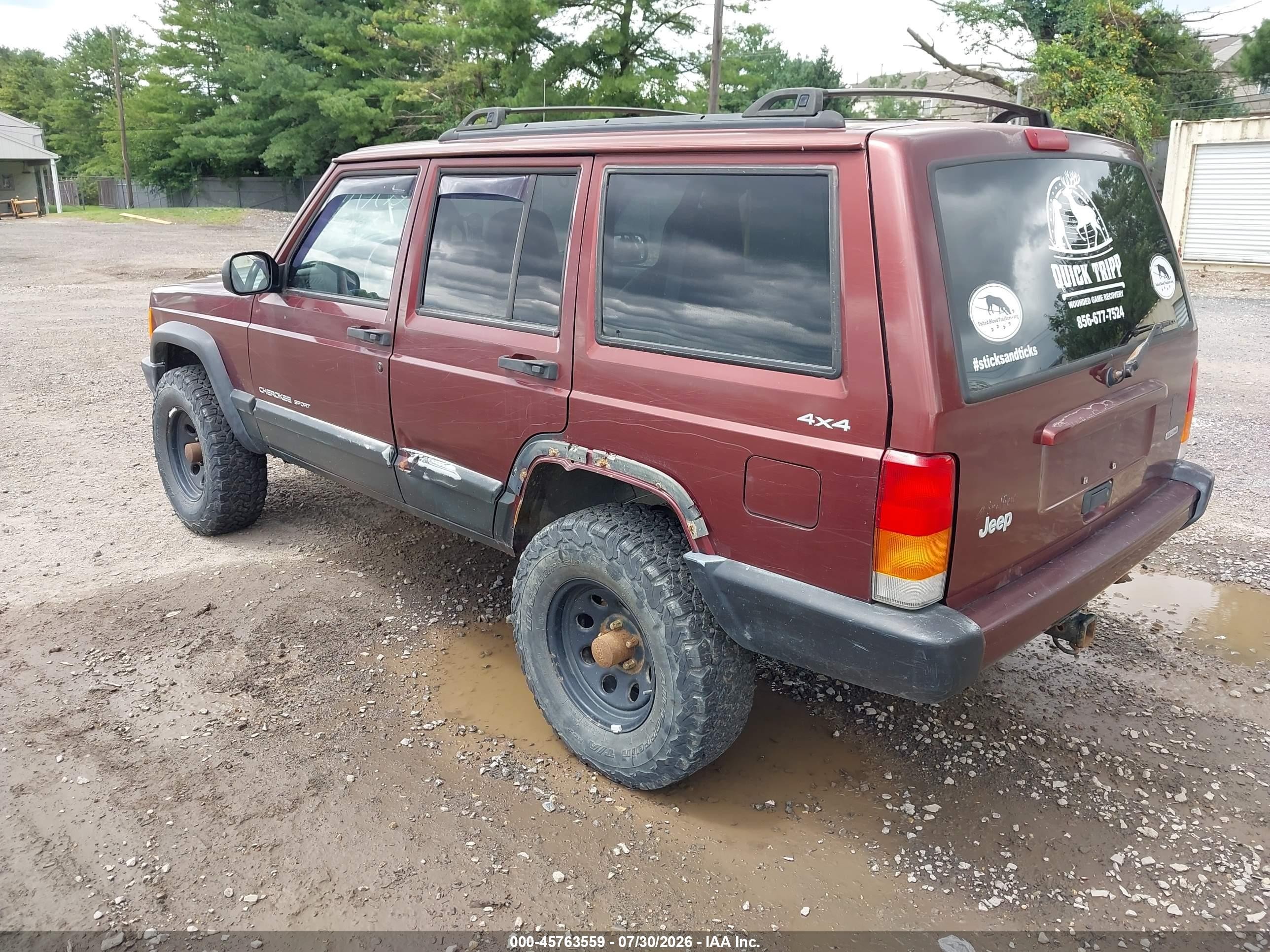 2001 Jeep Cherokee Sport Maroon vin: 1J4FF48S71L557083
