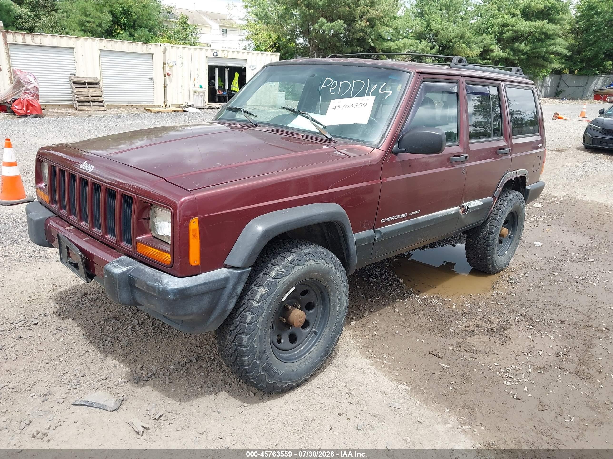 2001 Jeep Cherokee Sport Maroon vin: 1J4FF48S71L557083