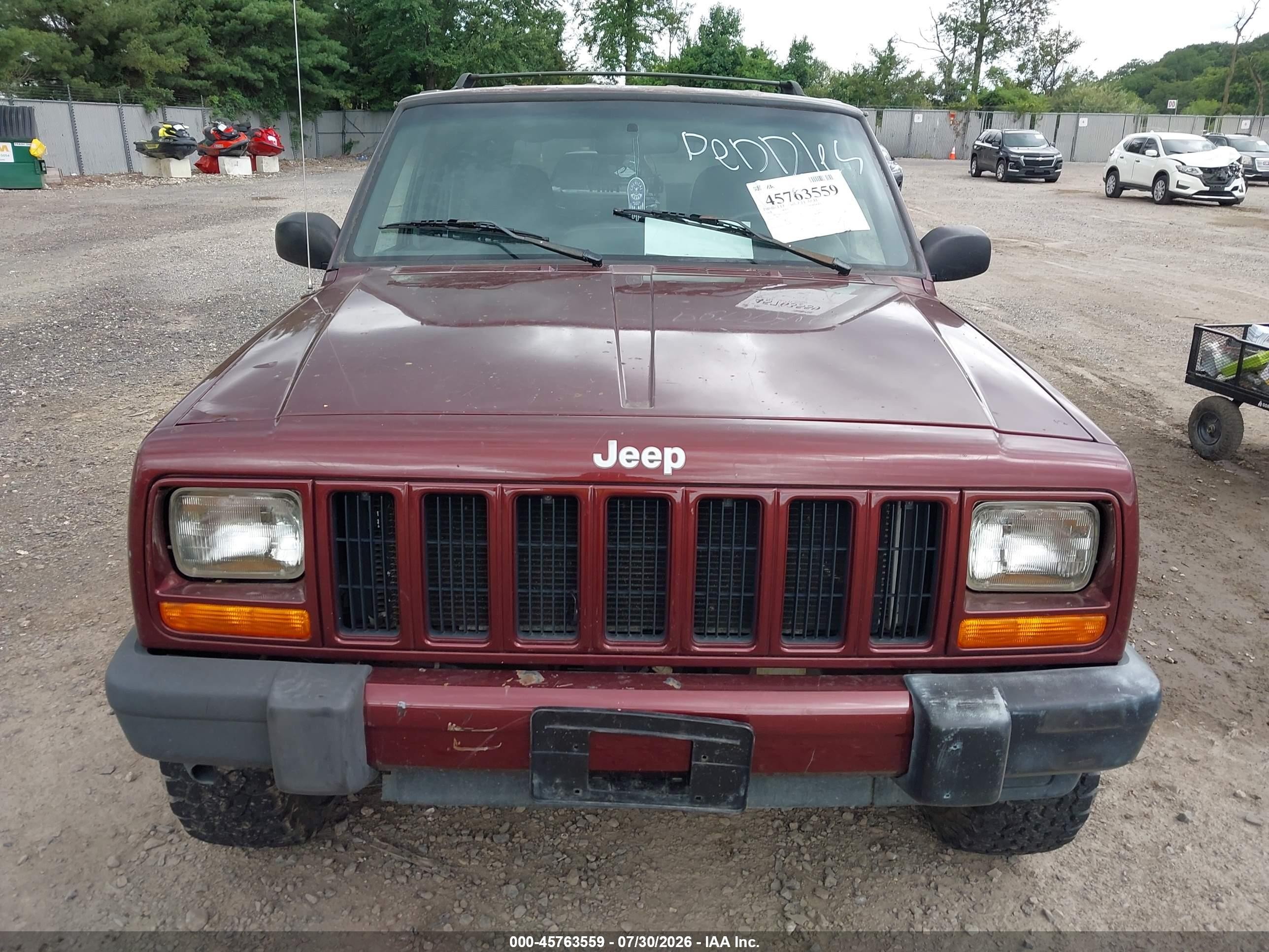 2001 Jeep Cherokee Sport Maroon vin: 1J4FF48S71L557083