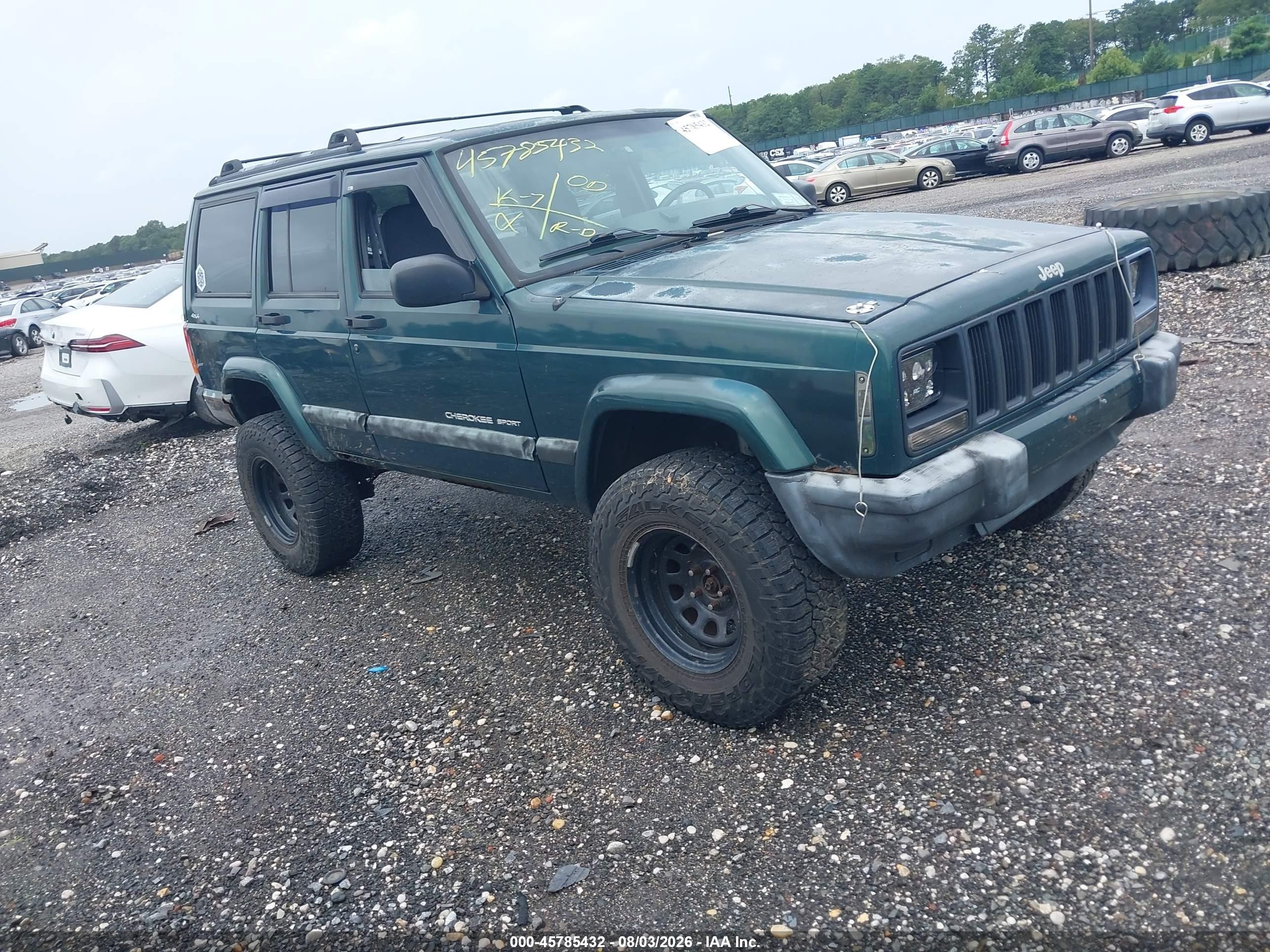 2000 Jeep Cherokee Sport Green vin: 1J4FF48S7YL114667