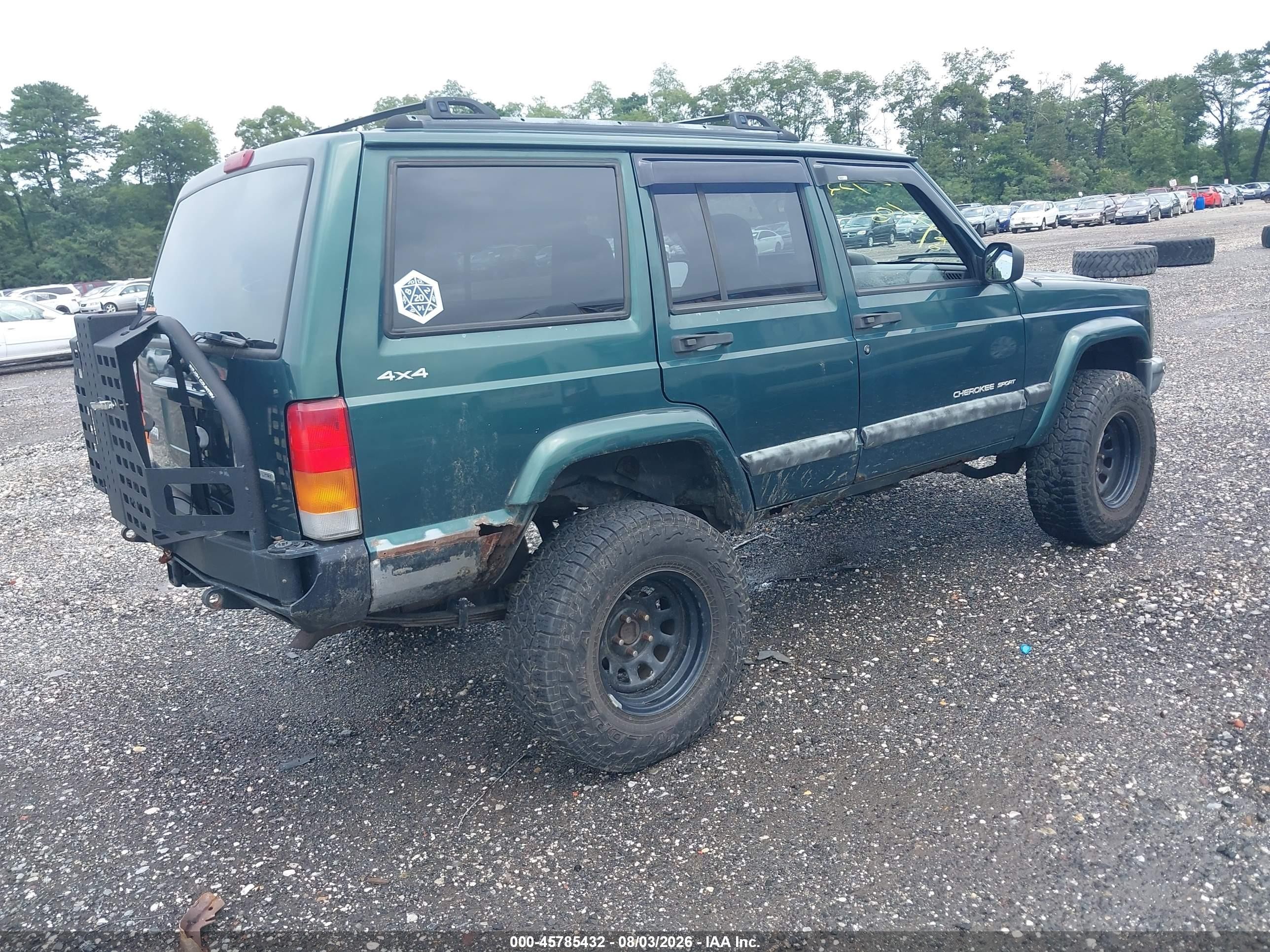 2000 Jeep Cherokee Sport Green vin: 1J4FF48S7YL114667