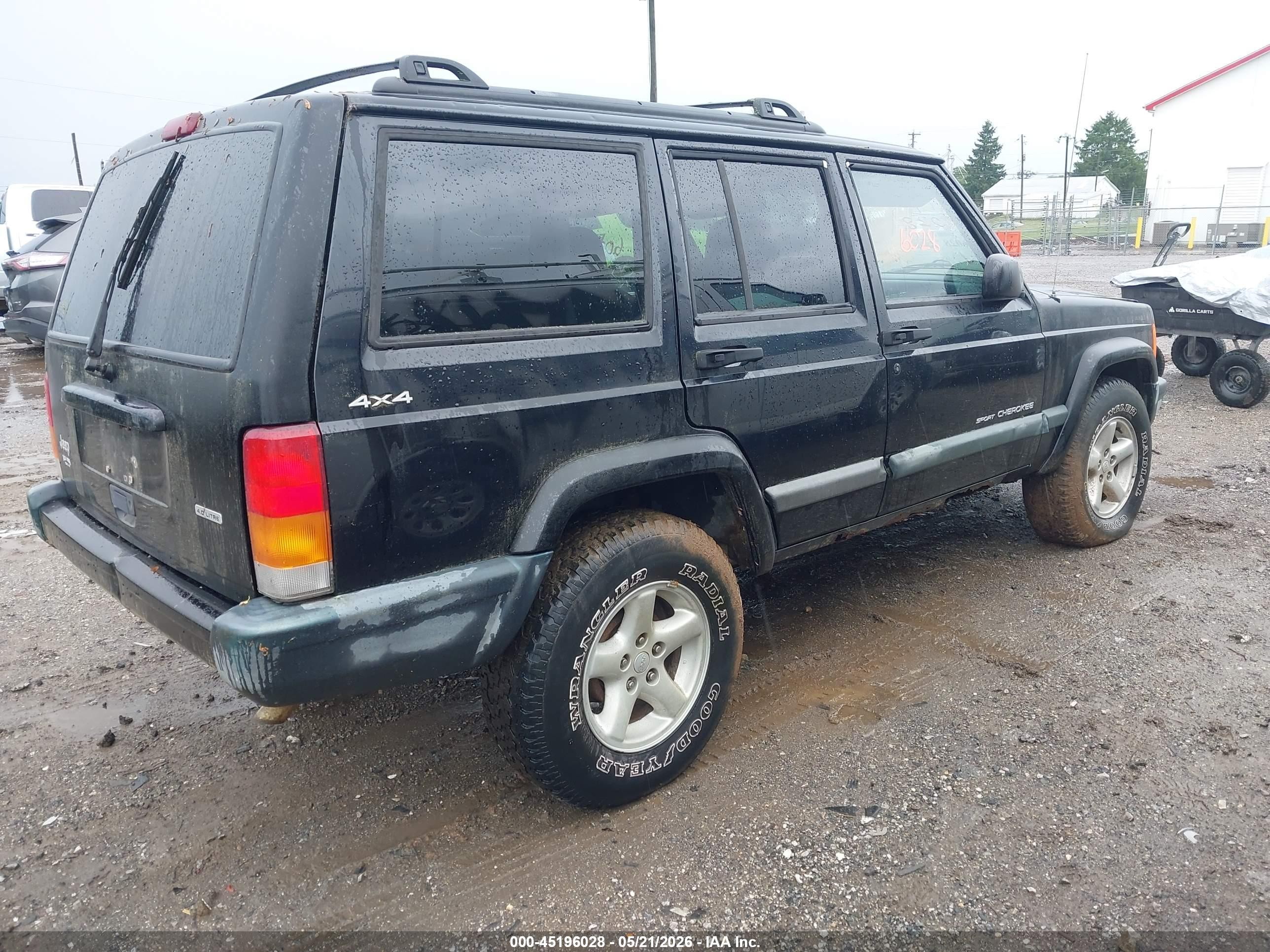 2000 Jeep Cherokee Sport Black vin: 1J4FF48S7YL125751