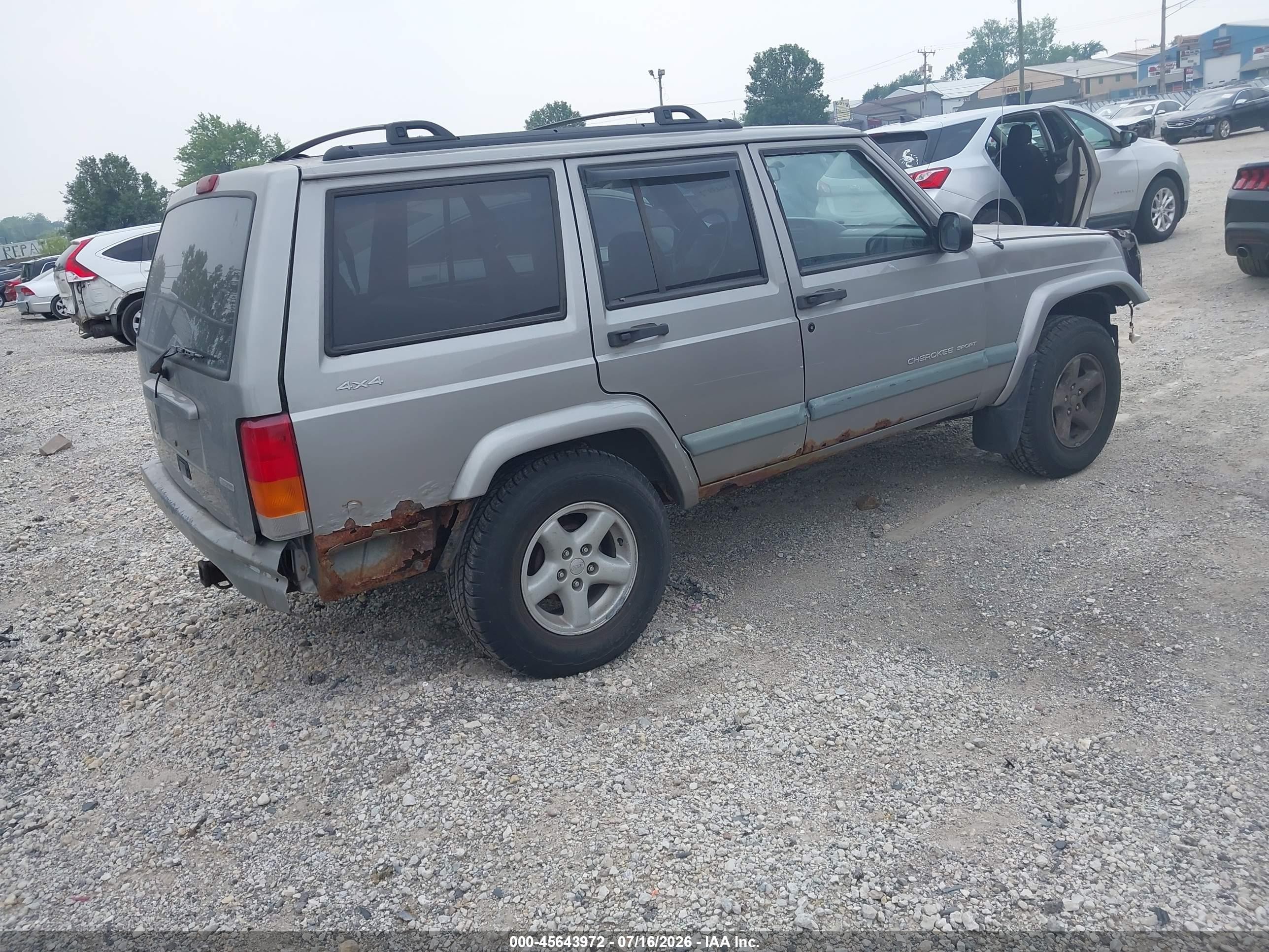 2000 Jeep Cherokee Sport Gray vin: 1J4FF48S7YL141285