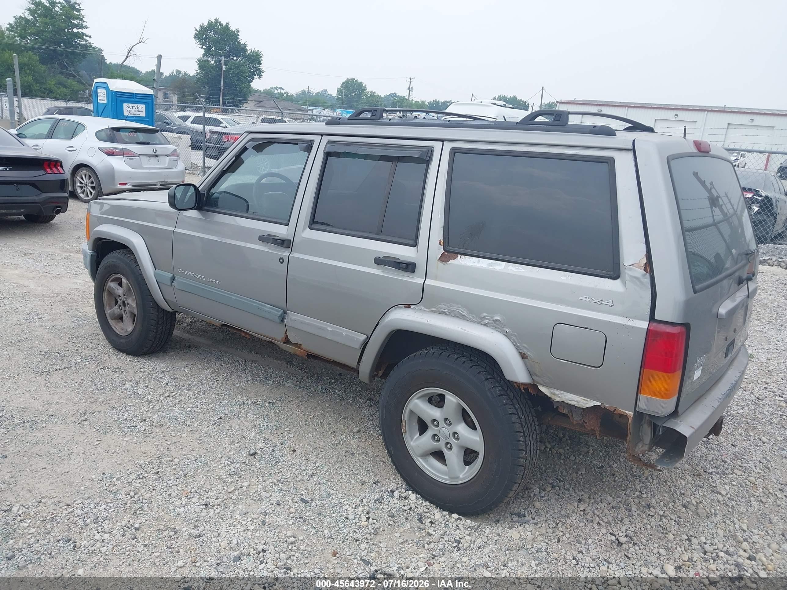2000 Jeep Cherokee Sport Gray vin: 1J4FF48S7YL141285