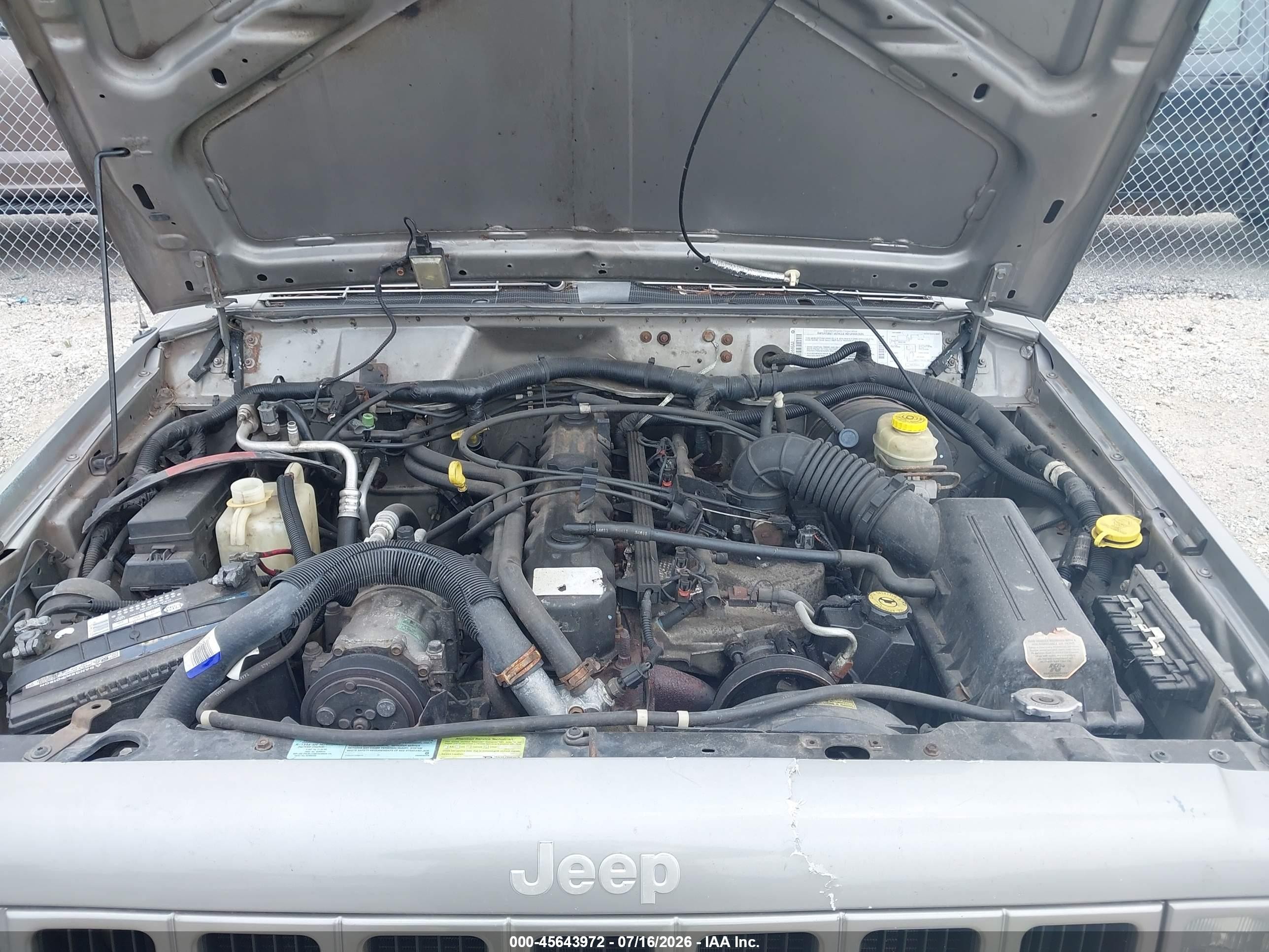 2000 Jeep Cherokee Sport Gray vin: 1J4FF48S7YL141285