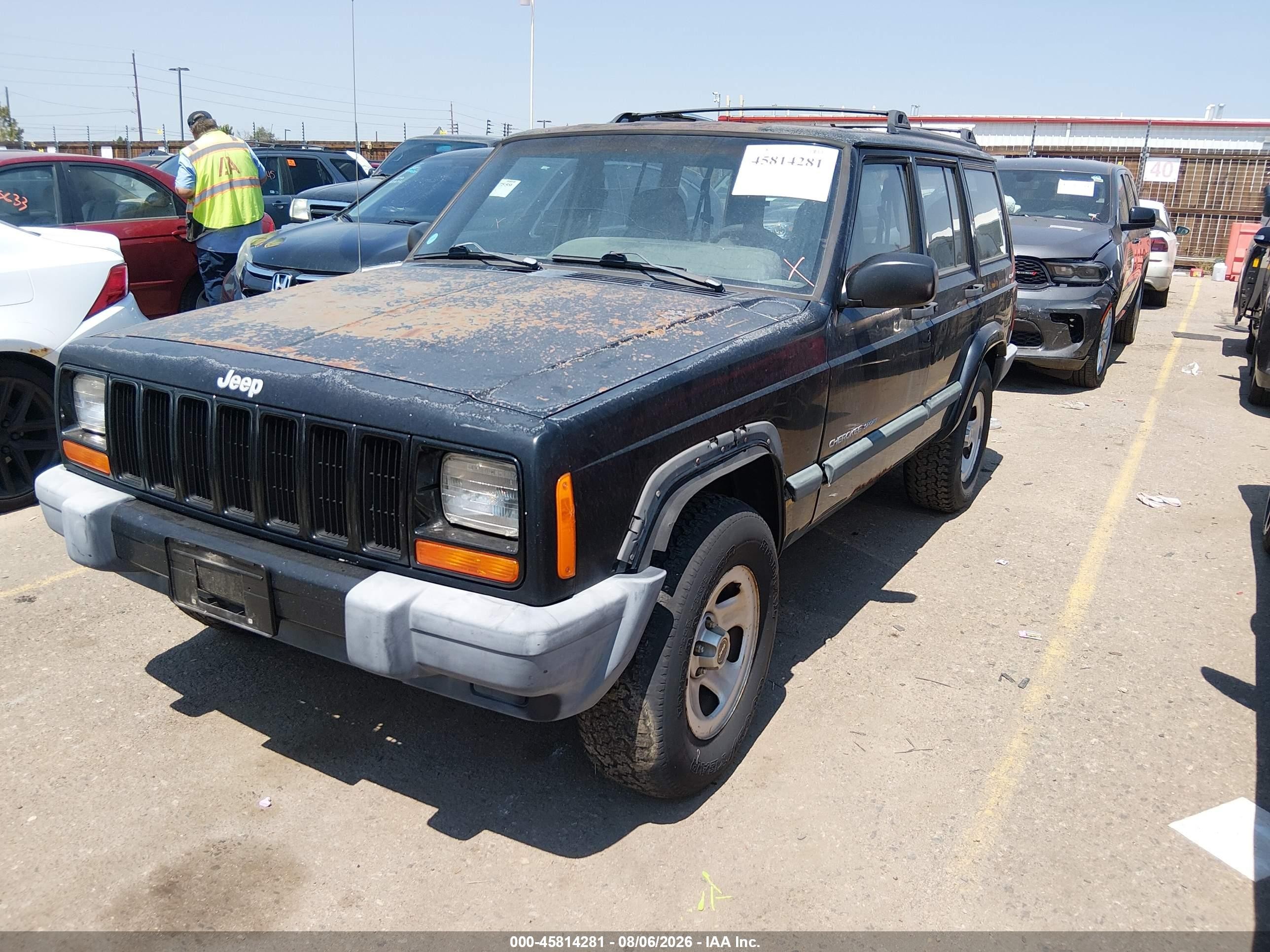 2000 Jeep Cherokee Sport Black vin: 1J4FF48S7YL222187