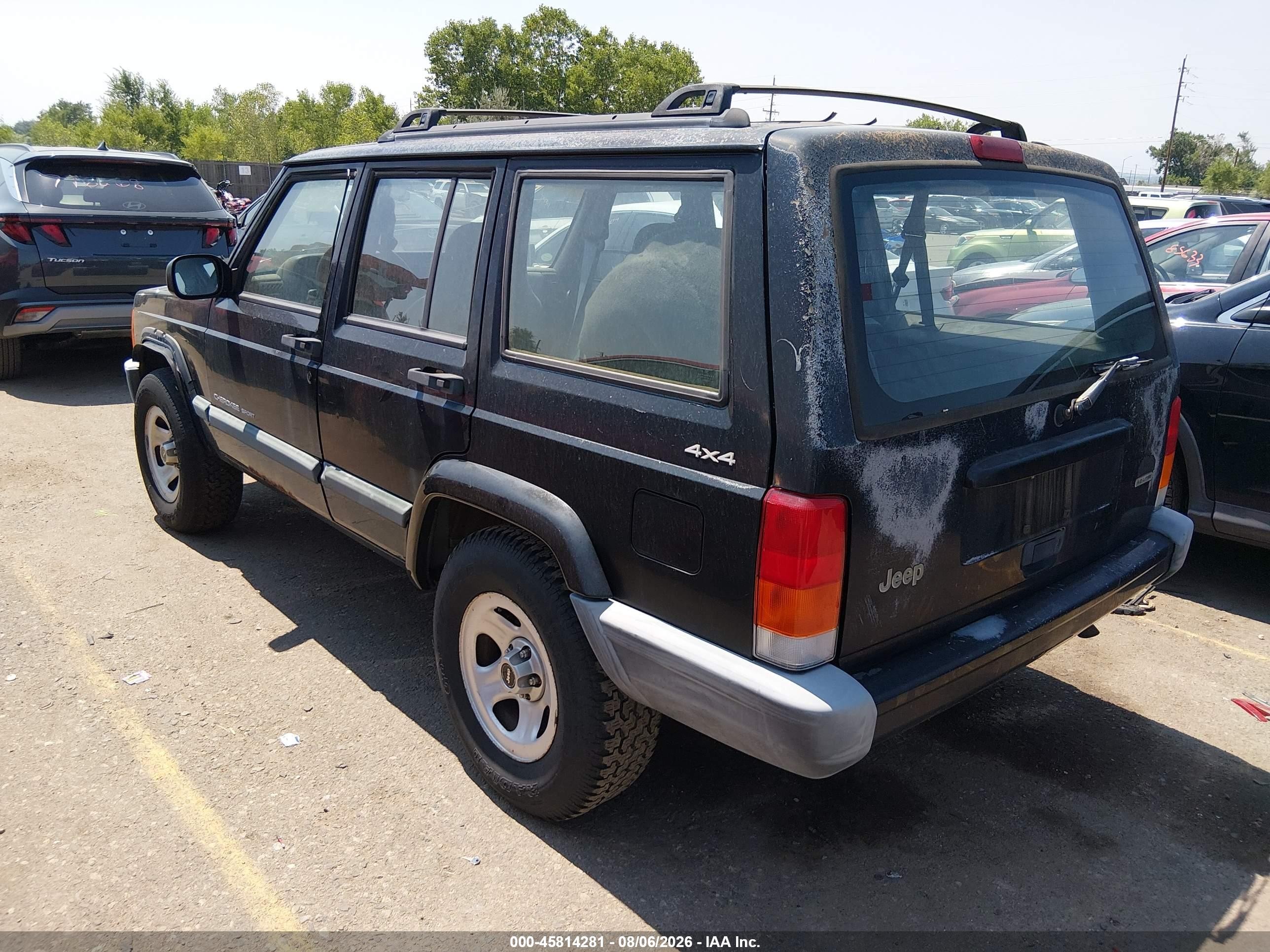 2000 Jeep Cherokee Sport Black vin: 1J4FF48S7YL222187