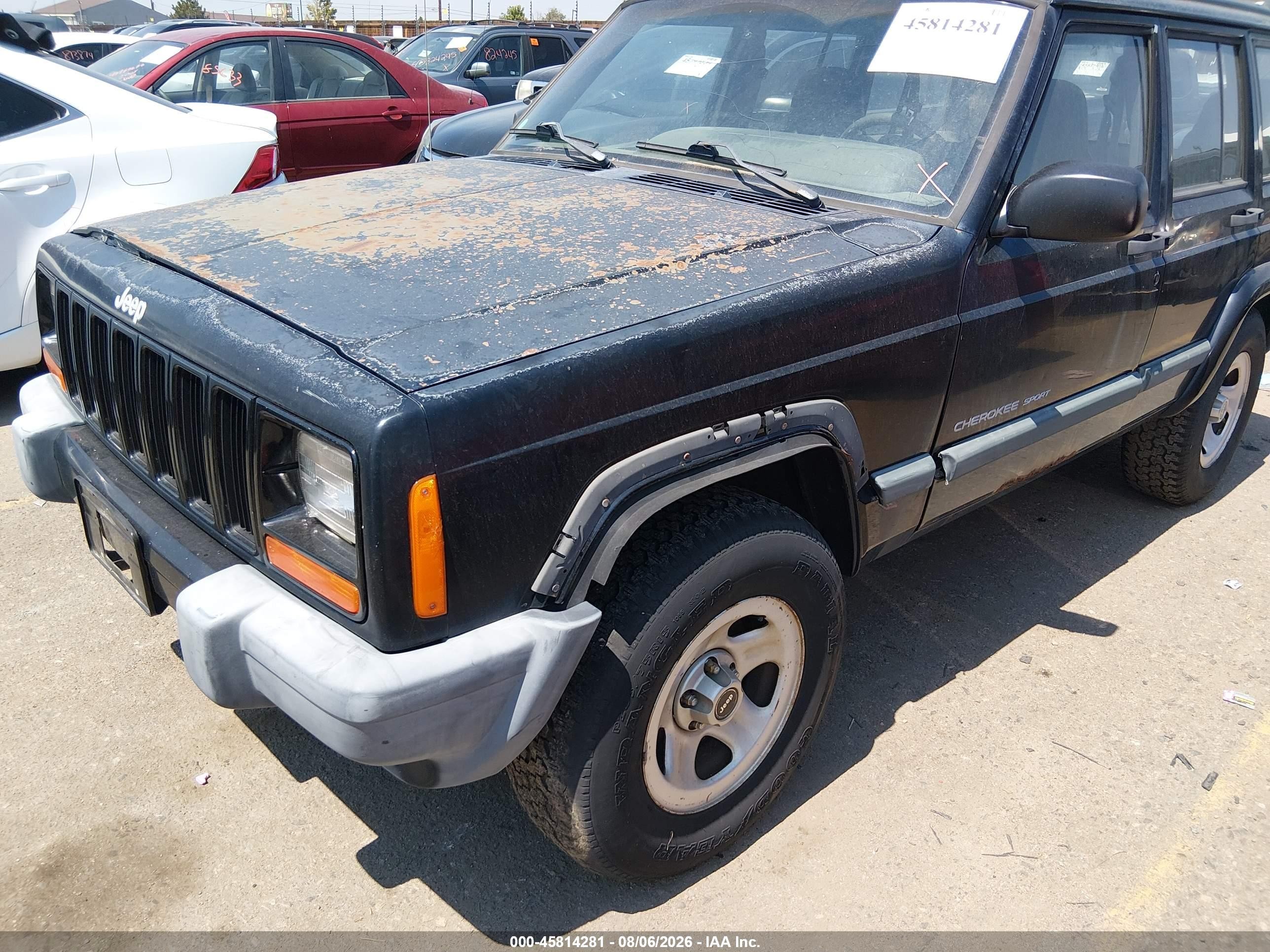 2000 Jeep Cherokee Sport Black vin: 1J4FF48S7YL222187