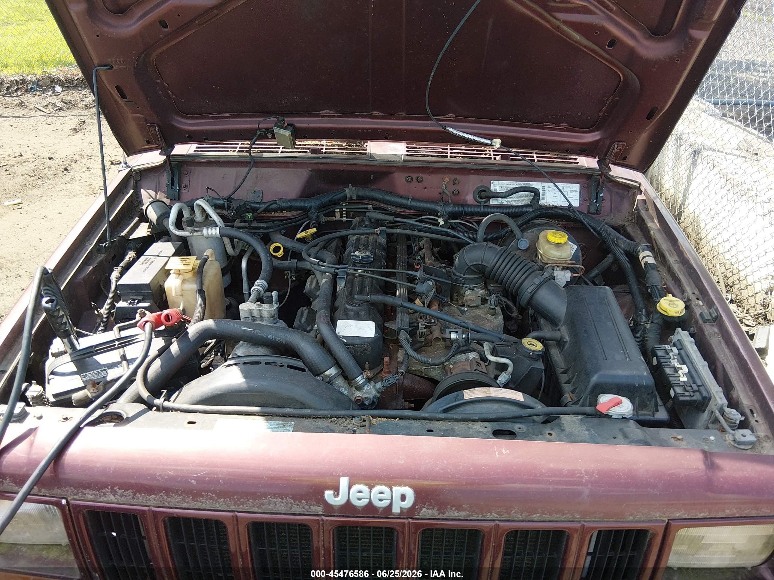 2000 Jeep Cherokee Sport Red vin: 1J4FF48S7YL249258