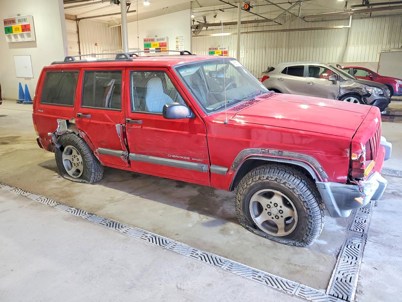 2000 Jeep Cherokee Sport Red vin: 1J4FF48S8YL110238