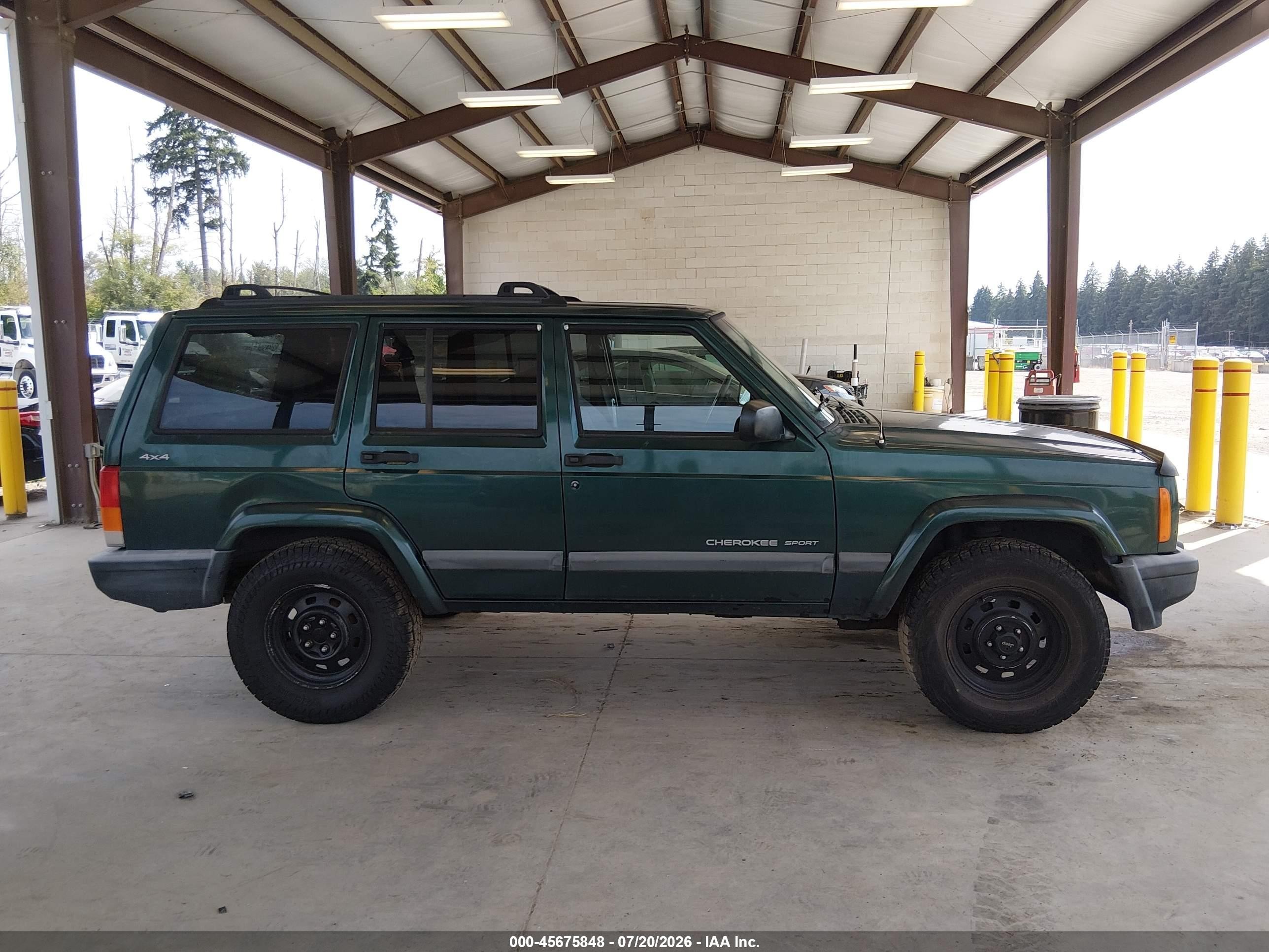 2000 Jeep Cherokee Sport Green vin: 1J4FF48S8YL162811