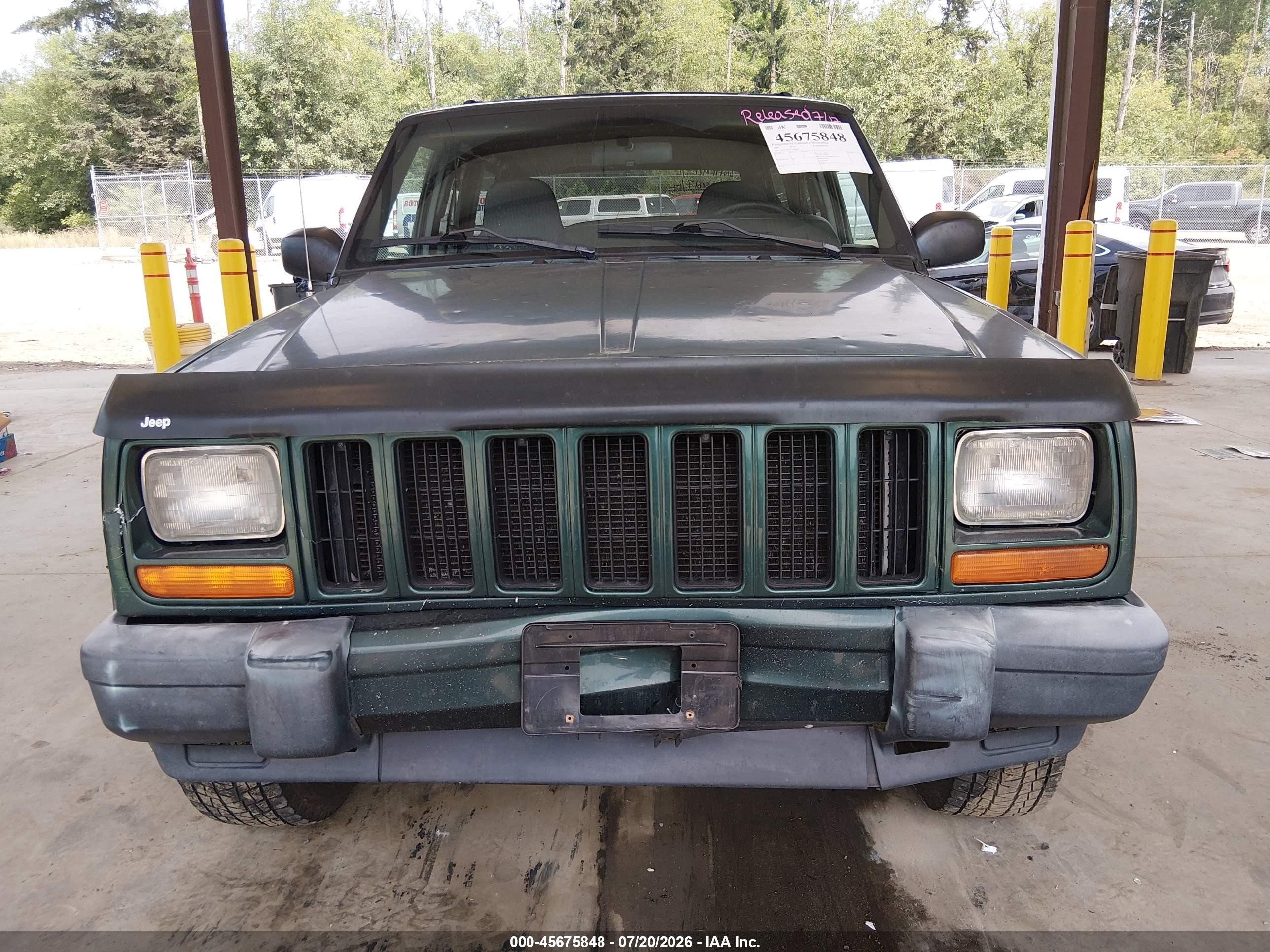 2000 Jeep Cherokee Sport Green vin: 1J4FF48S8YL162811
