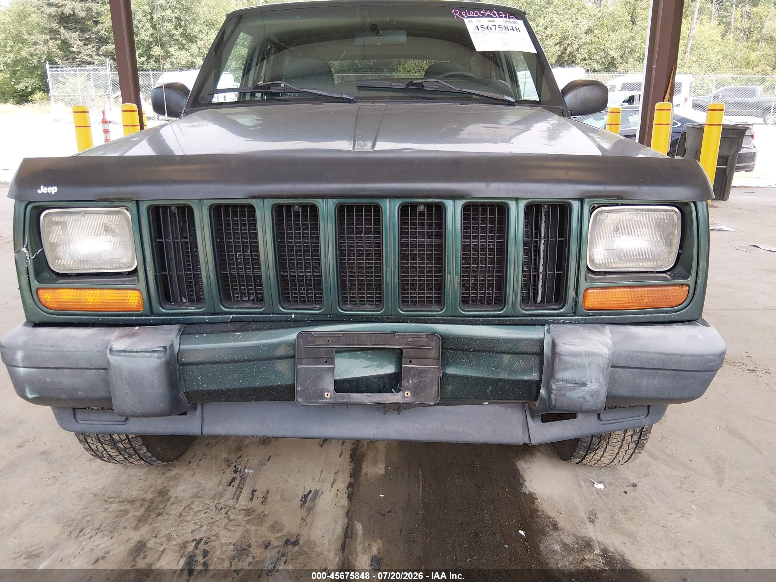 2000 Jeep Cherokee Sport Green vin: 1J4FF48S8YL162811