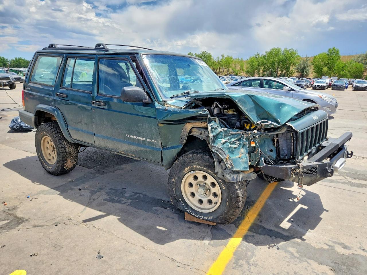 2001 Jeep Cherokee Sport Teal vin: 1J4FF48S91L507186