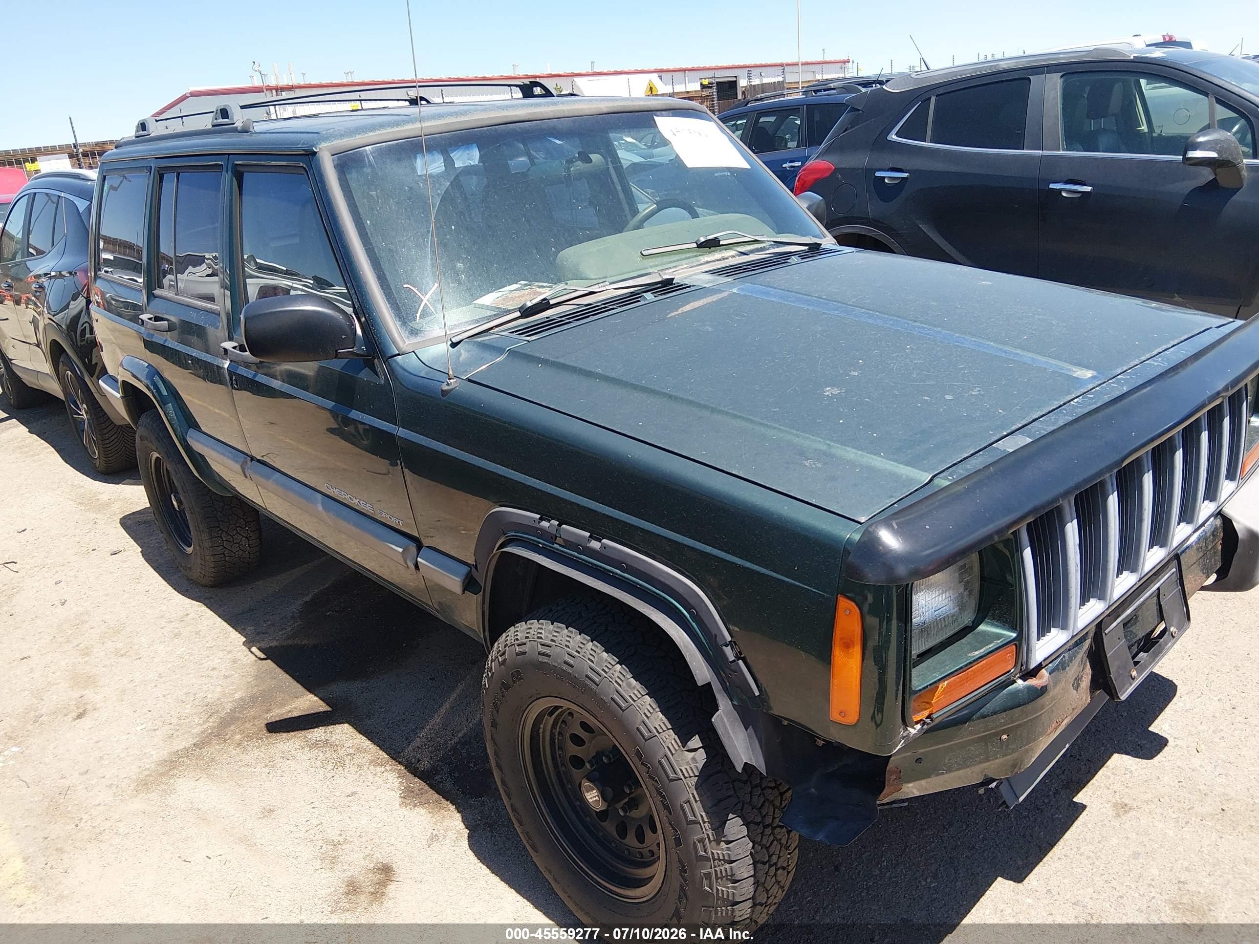 2001 Jeep Cherokee Sport Green vin: 1J4FF48S91L557862