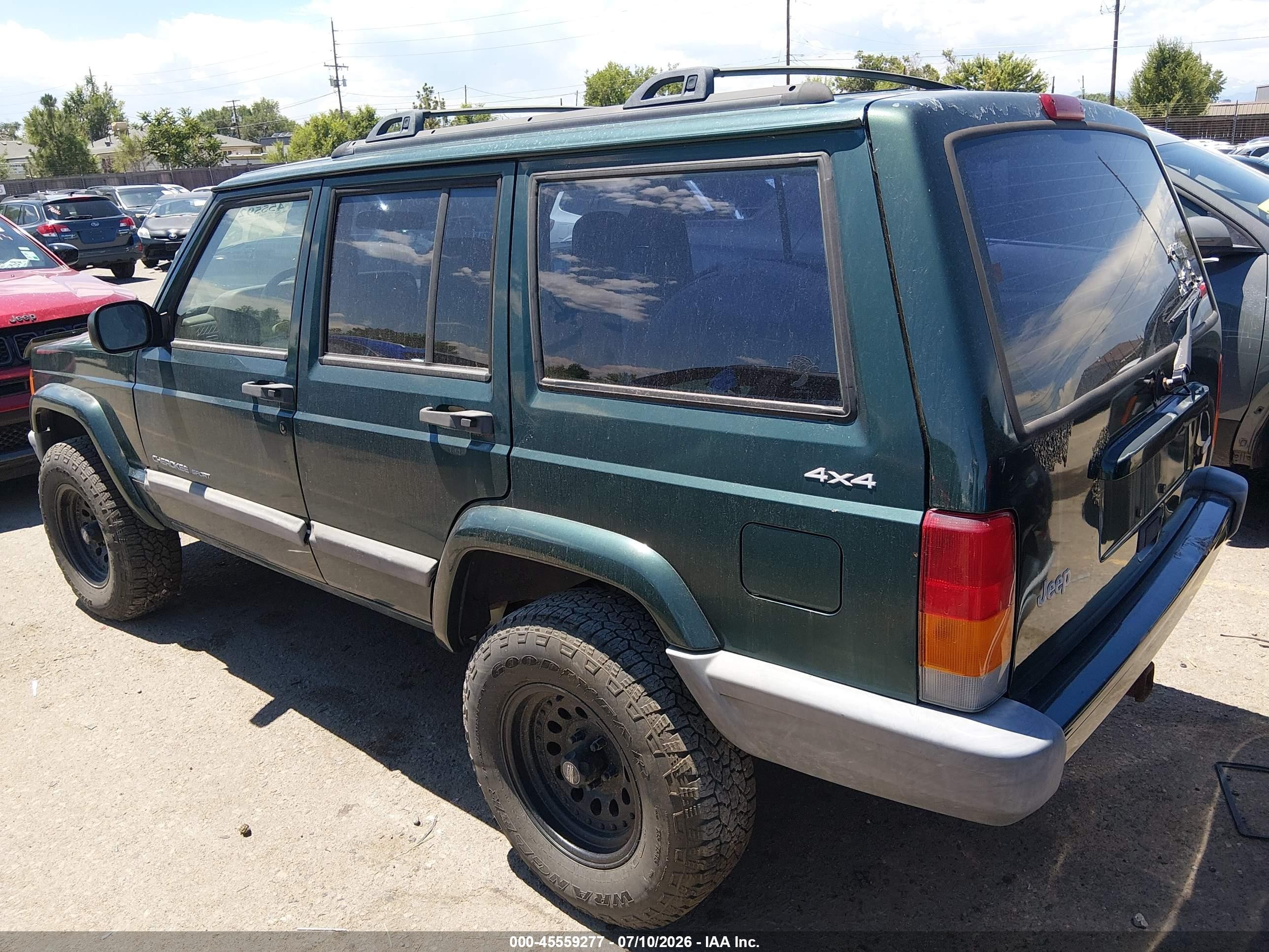 2001 Jeep Cherokee Sport Зеленый vin: 1J4FF48S91L557862