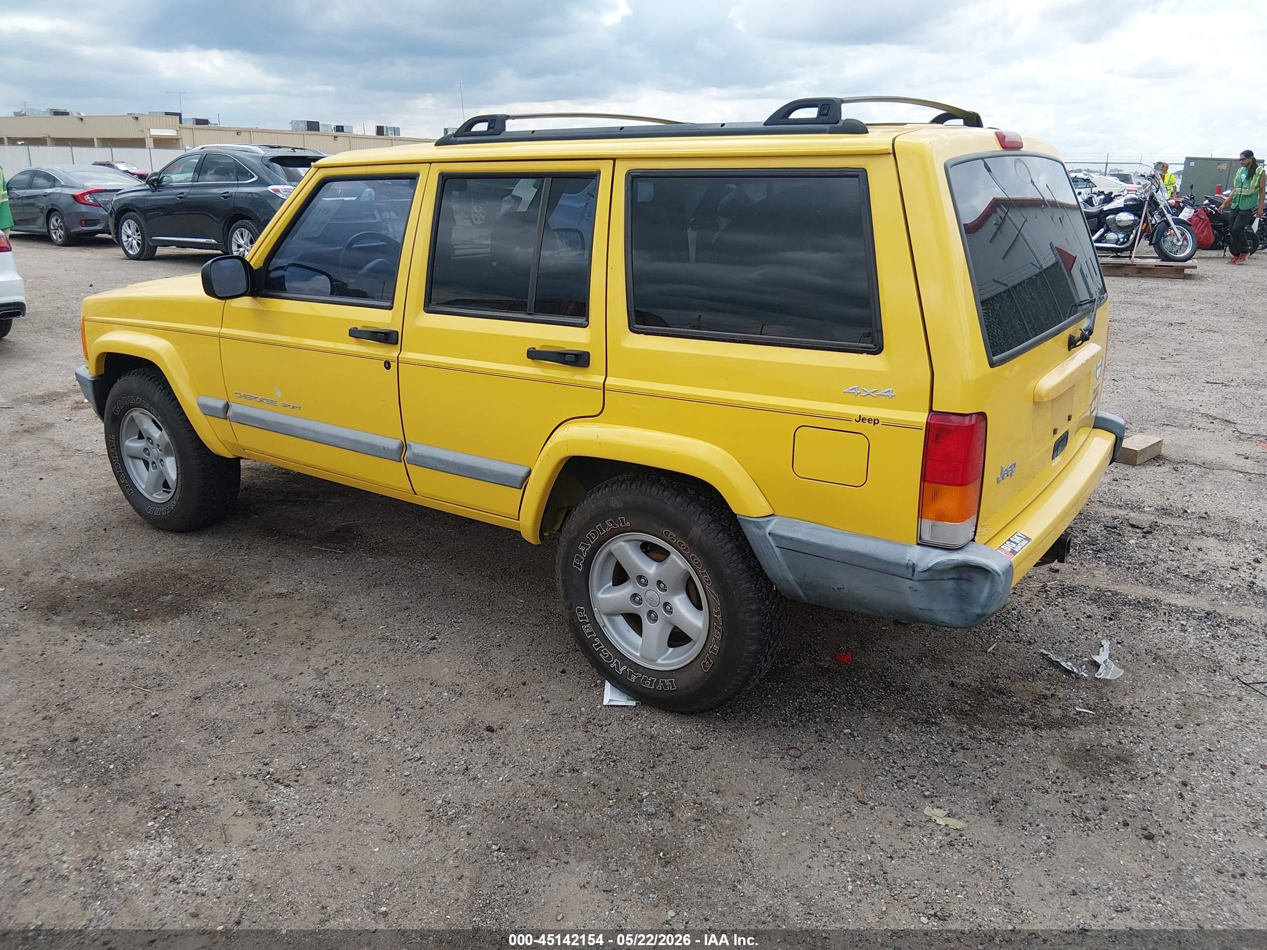 2001 Jeep Cherokee Sport Yellow vin: 1J4FF48S91L581840