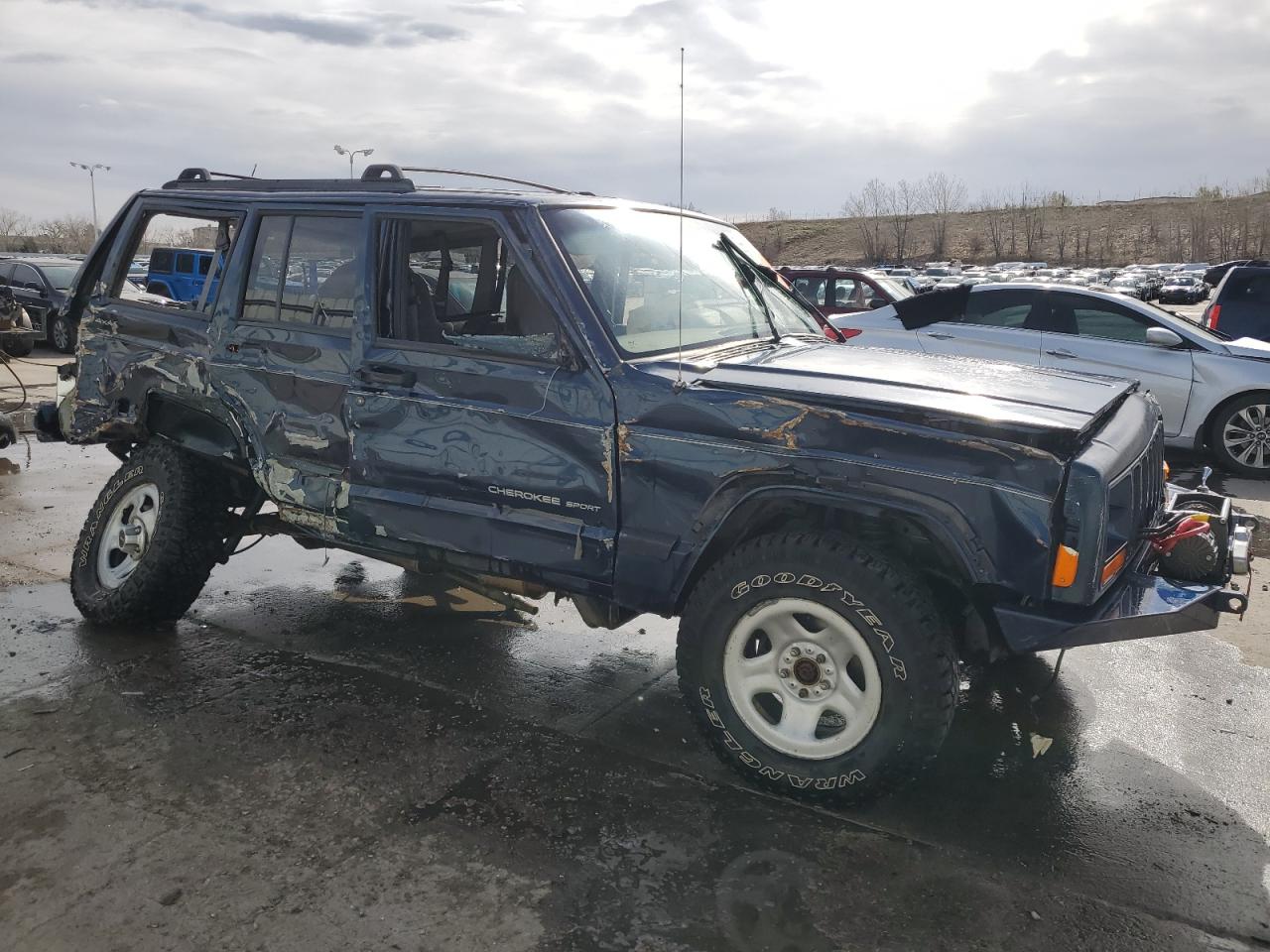2000 Jeep Cherokee Sport Blue vin: 1J4FF48S9YL136850