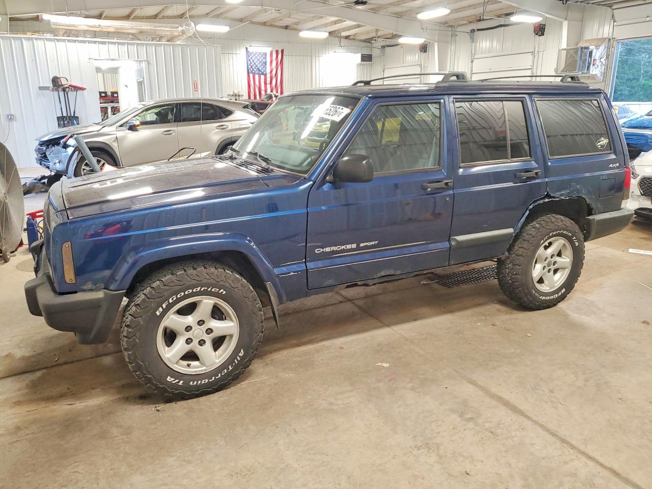 2000 Jeep Cherokee Sport Blue vin: 1J4FF48S9YL141370