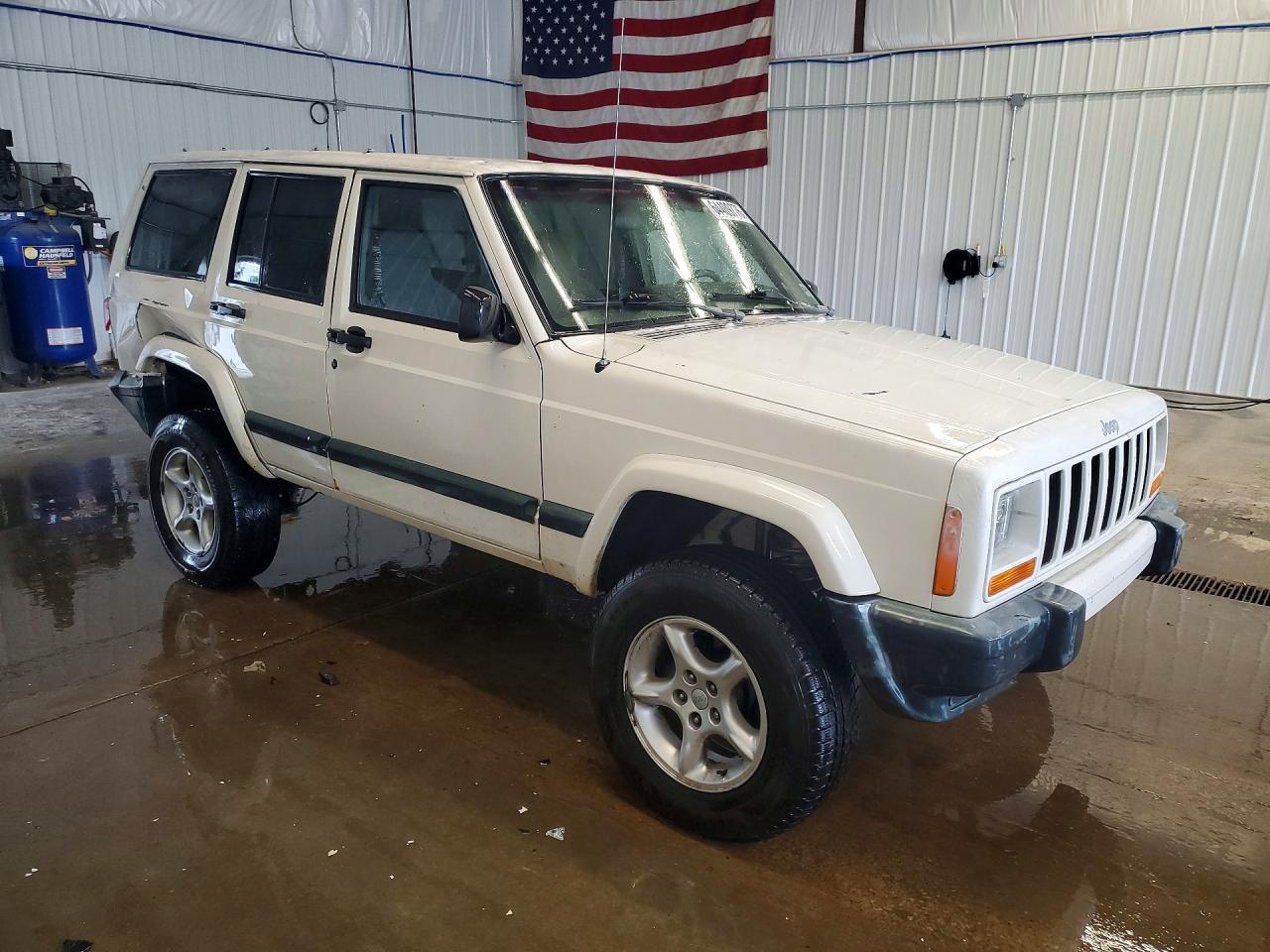 2001 Jeep Cherokee Sport White vin: 1J4FF48SX1L515622