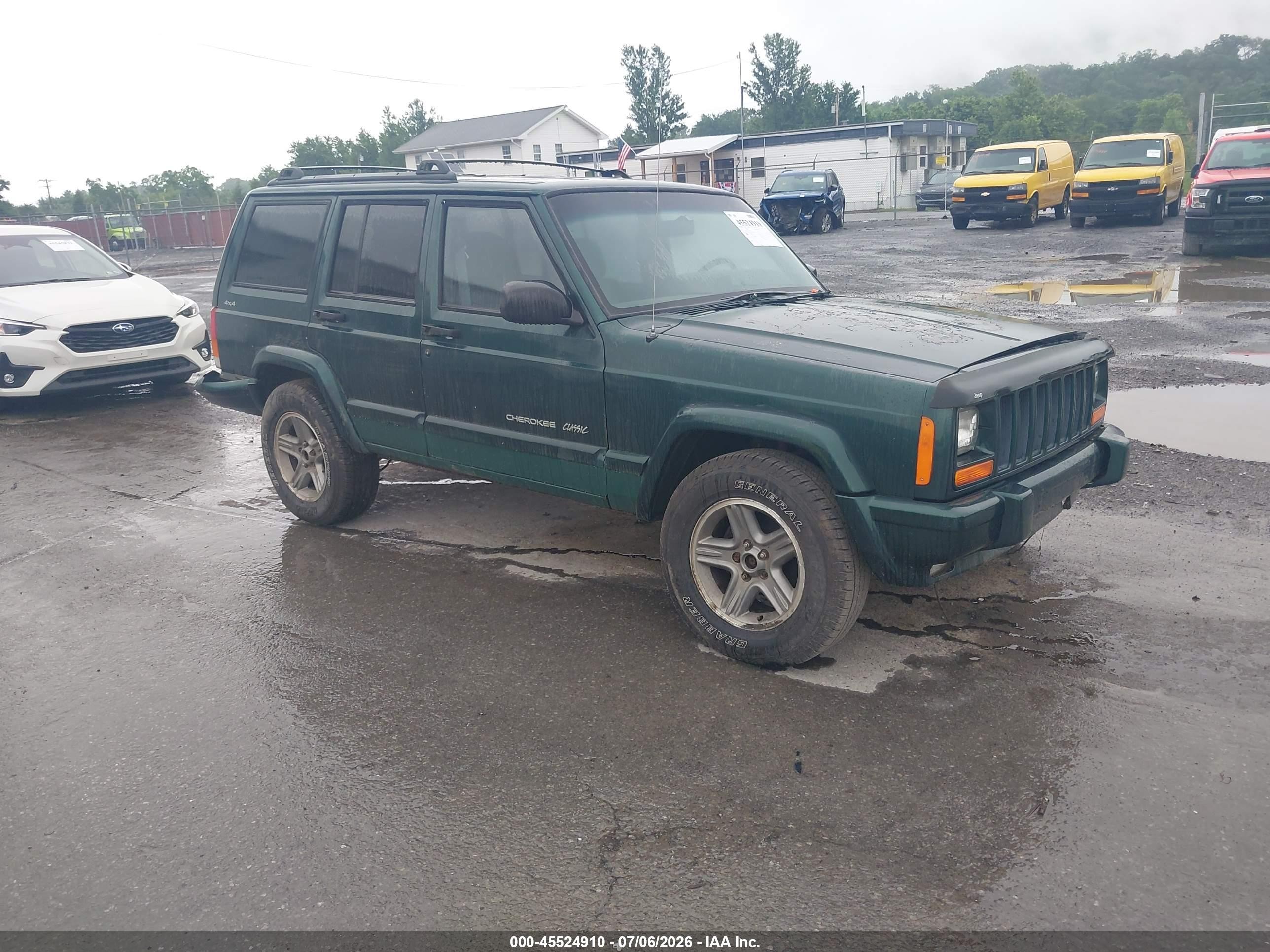 2000 Jeep Cherokee Classic Green vin: 1J4FF58S4YL250664