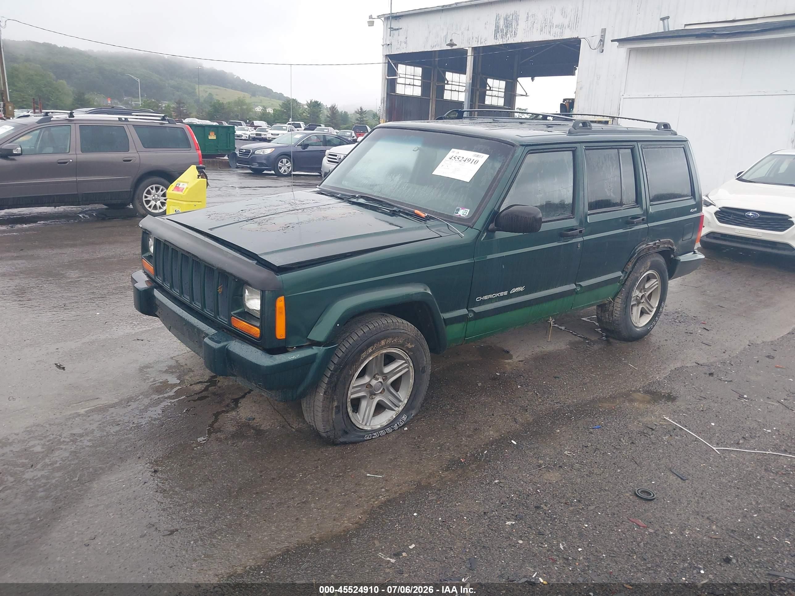 2000 Jeep Cherokee Classic Green vin: 1J4FF58S4YL250664
