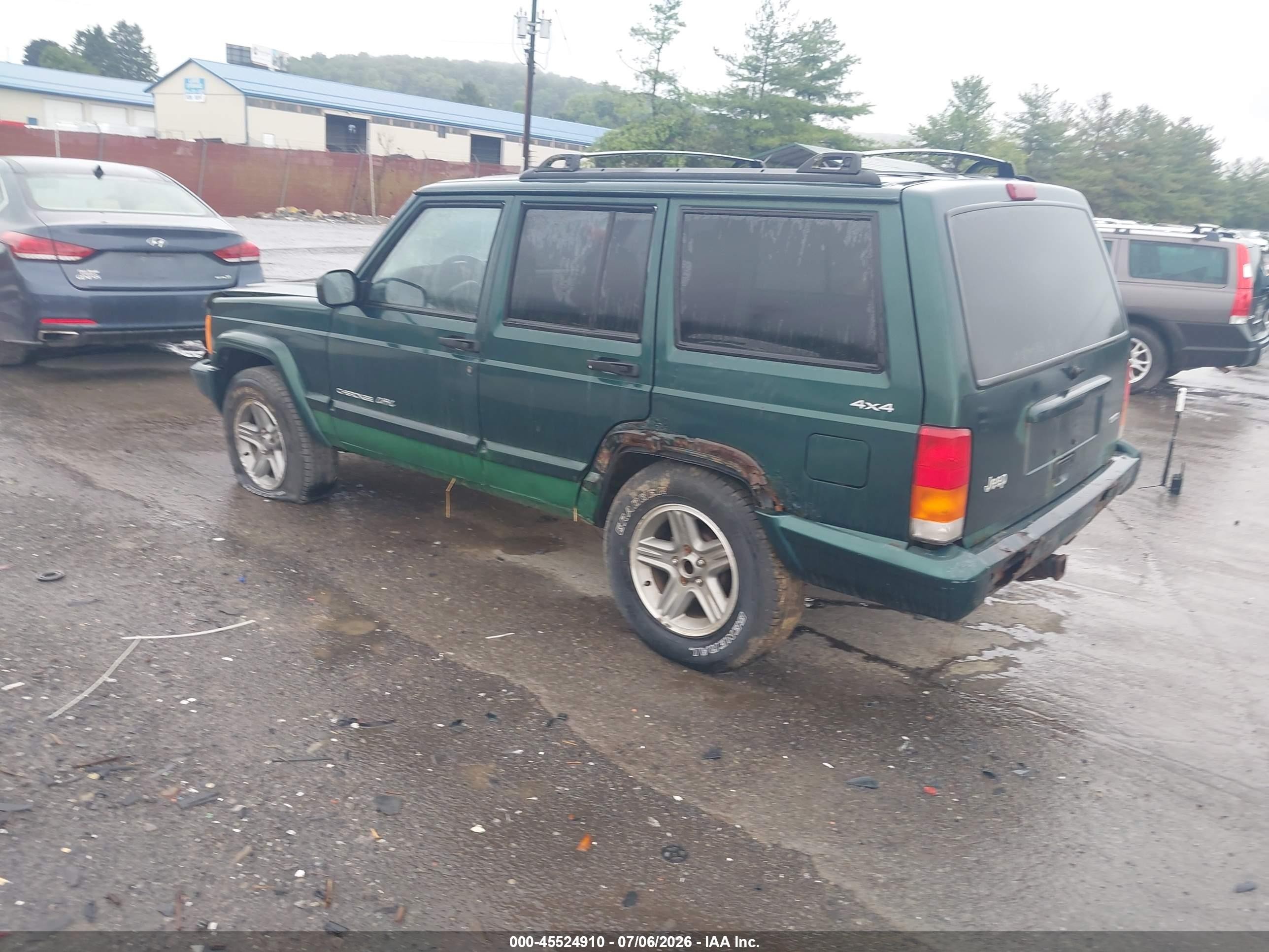 2000 Jeep Cherokee Classic Green vin: 1J4FF58S4YL250664