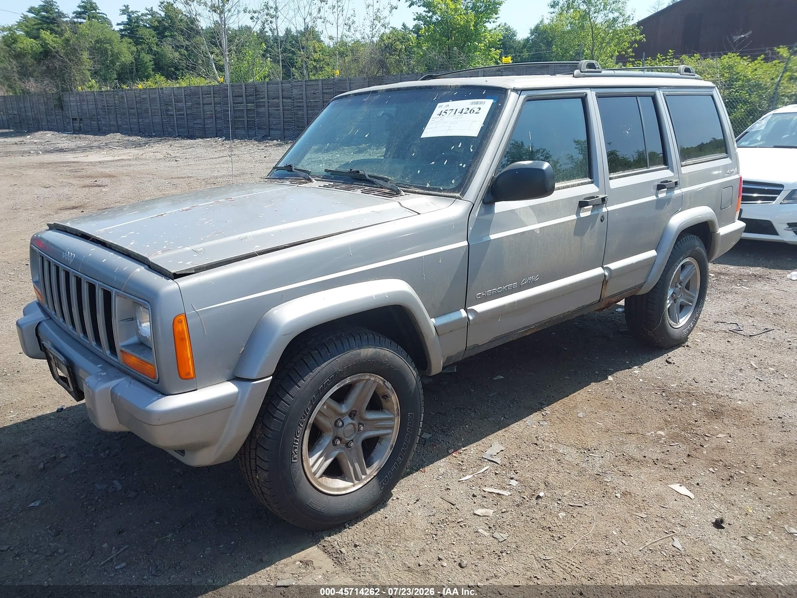 2000 Jeep Cherokee Classic Gray vin: 1J4FF58S7YL233535