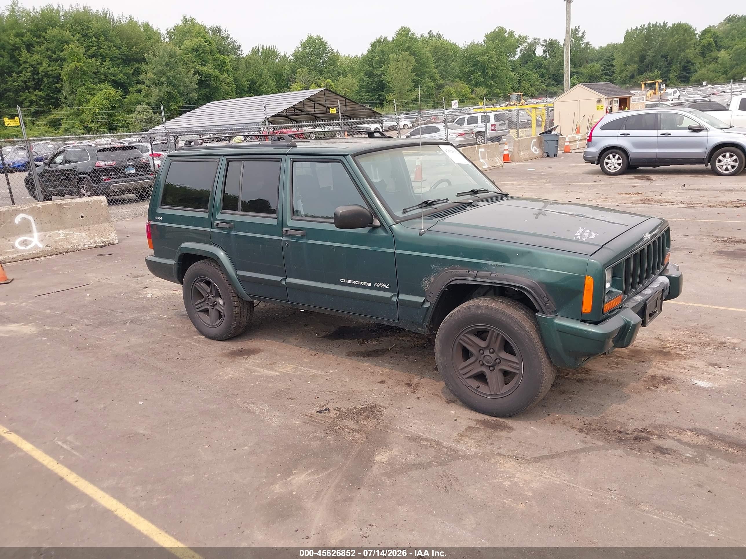 2000 Jeep Cherokee Classic Green vin: 1J4FF58S8YL199007